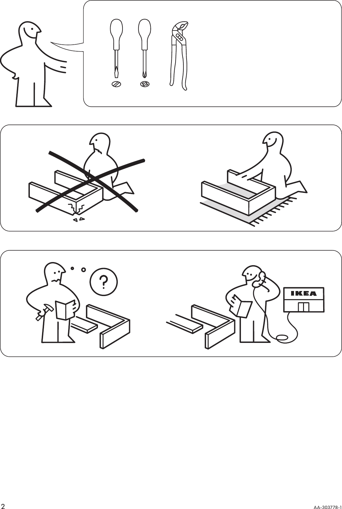 Page 2 of 12 - Ikea Ikea-Hemnes-Bedside-Table-17-Round-Assembly-Instruction