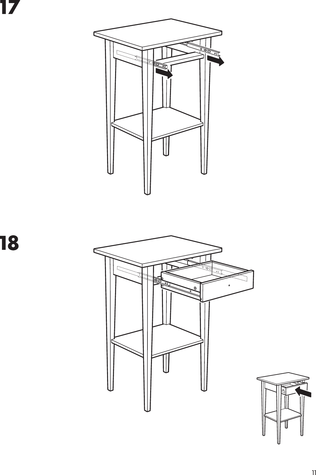 Page 11 of 12 - Ikea Ikea-Hemnes-Bedside-Table-18X14-Assembly-Instruction