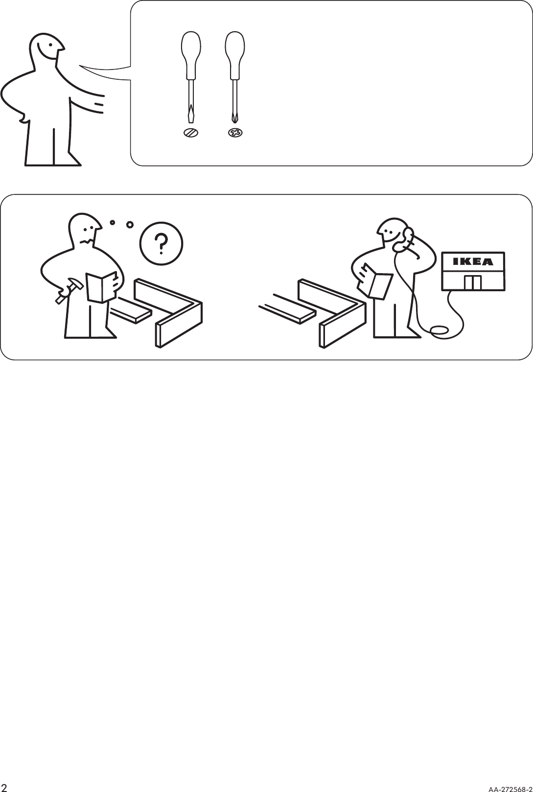 Page 2 of 12 - Ikea Ikea-Hemnes-Bedside-Table-18X14-Assembly-Instruction