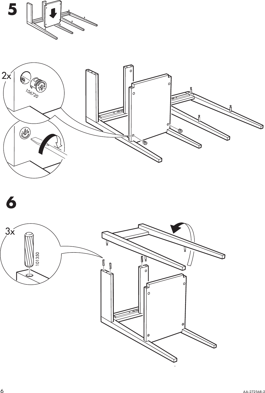 Page 6 of 12 - Ikea Ikea-Hemnes-Bedside-Table-18X14-Assembly-Instruction