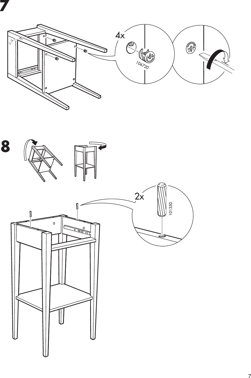 Page 7 of 12 - Ikea Ikea-Hemnes-Bedside-Table-18X14-Assembly-Instruction