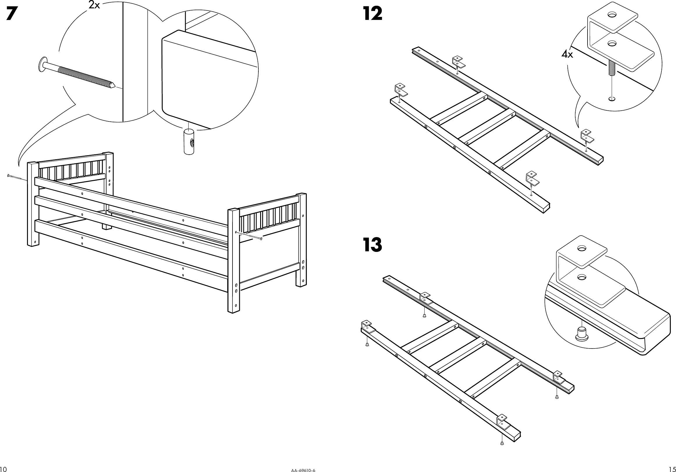 Page 10 of 12 - Ikea Ikea-Hemnes-Bunk-Bedframe-Twin-Assembly-Instruction