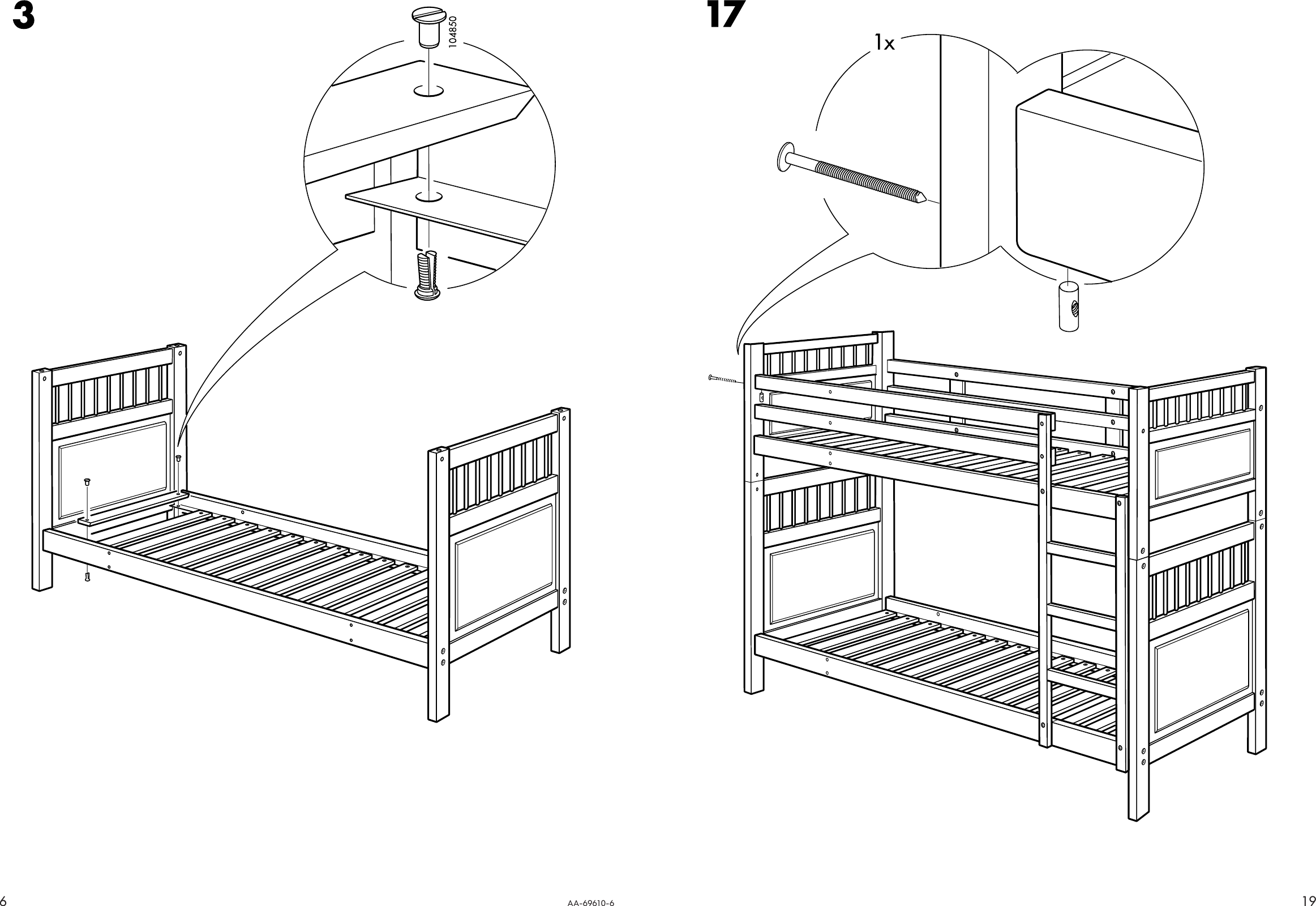 Ikea Hemnes Bunk Bedframe Twin Assembly, Ikea Twin Bunk Bed