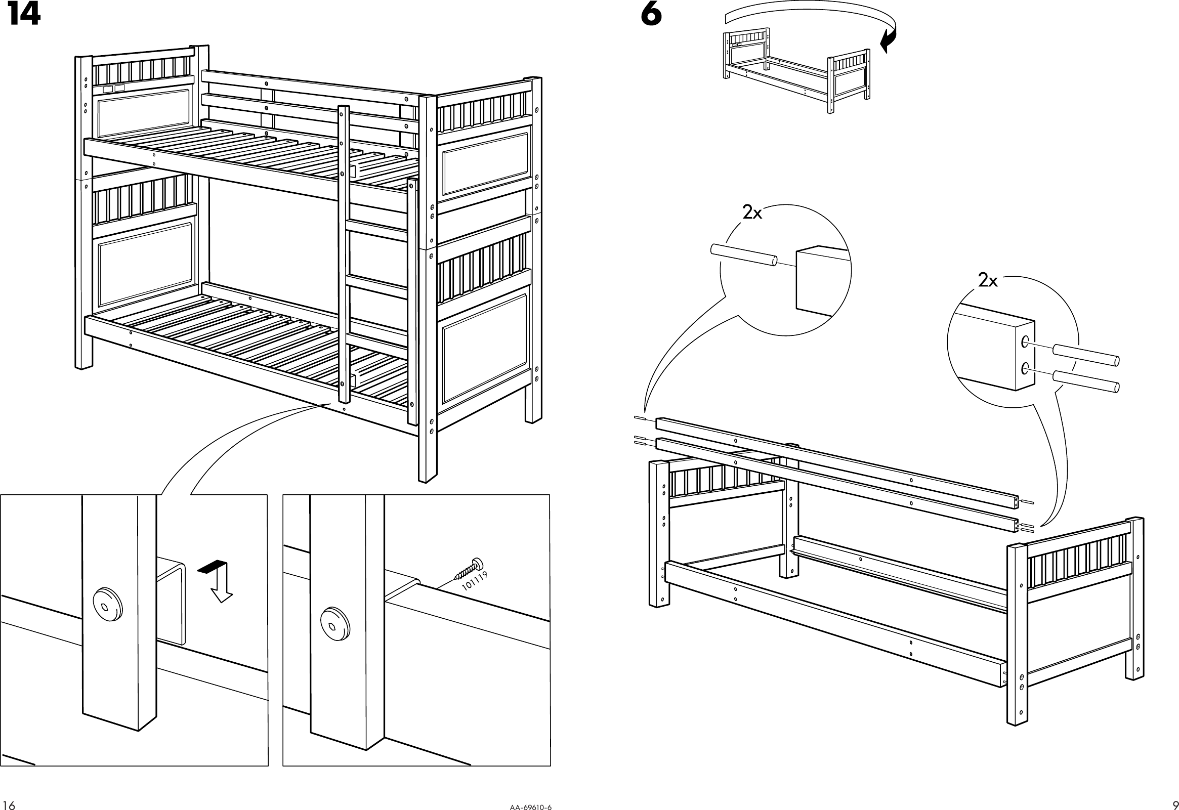 Ikea Hemnes Bunk Bedframe Twin Assembly, Ikea Bunk Bed Instructions
