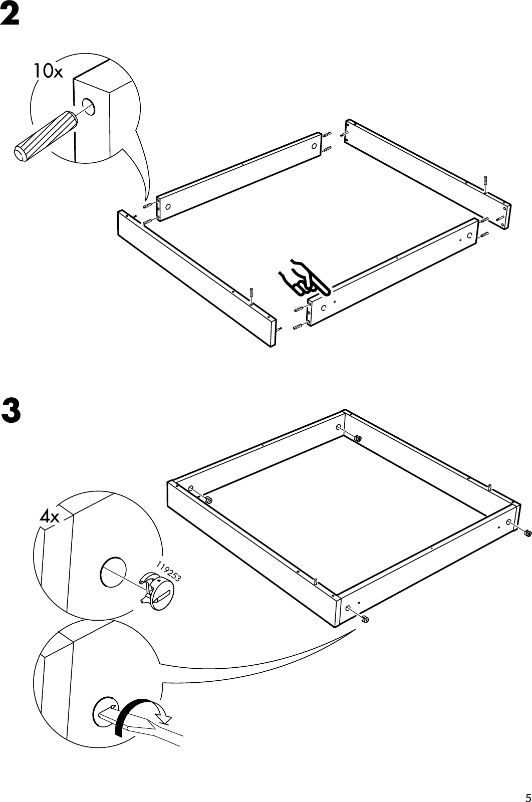 Page 5 of 8 - Ikea Ikea-Hemnes-Changing-Table-Top-Assembly-Instruction
