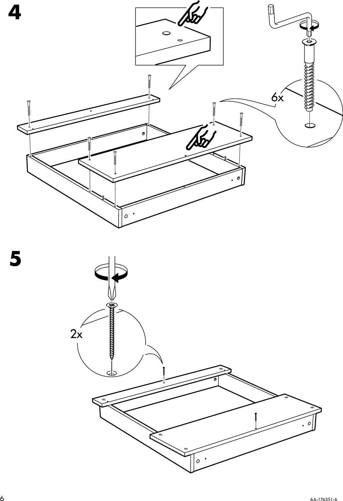 Page 6 of 8 - Ikea Ikea-Hemnes-Changing-Table-Top-Assembly-Instruction
