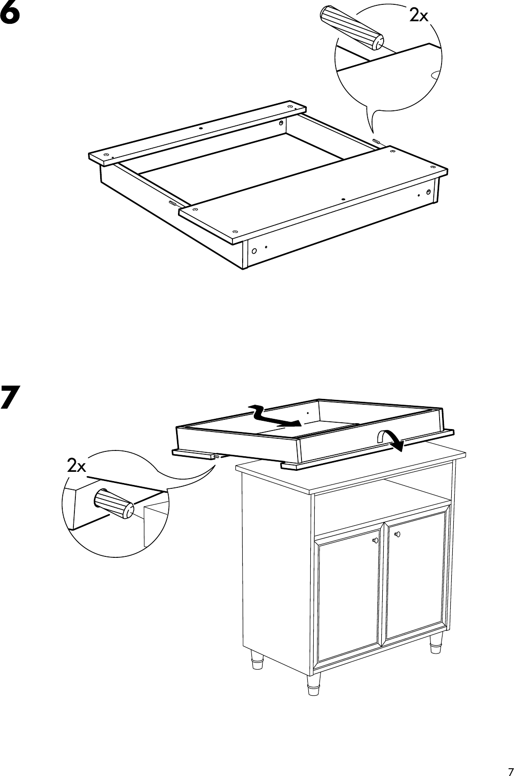Page 7 of 8 - Ikea Ikea-Hemnes-Changing-Table-Top-Assembly-Instruction