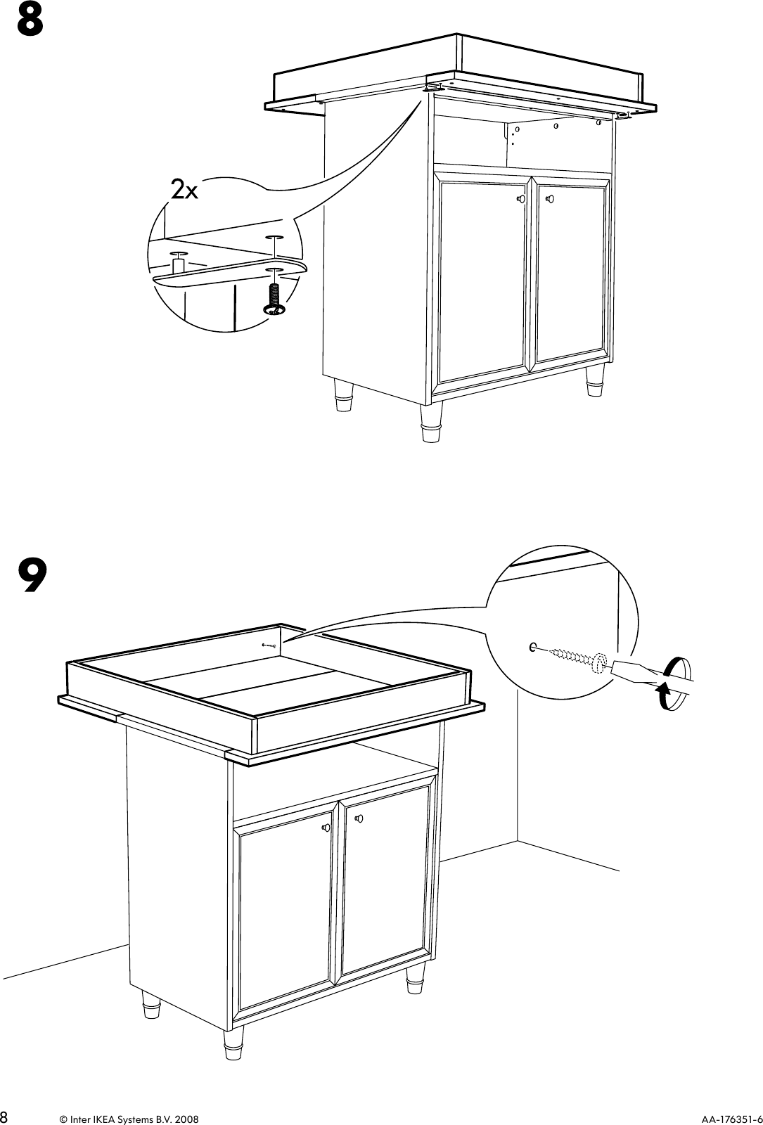 Page 8 of 8 - Ikea Ikea-Hemnes-Changing-Table-Top-Assembly-Instruction