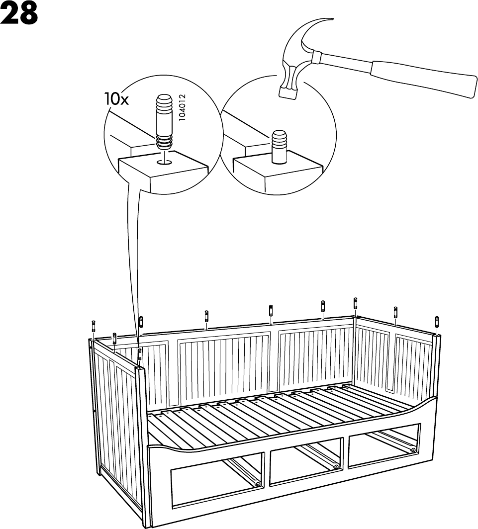 Ikea Hemnes Day Bed W 3 Drawers Assembly Instruction