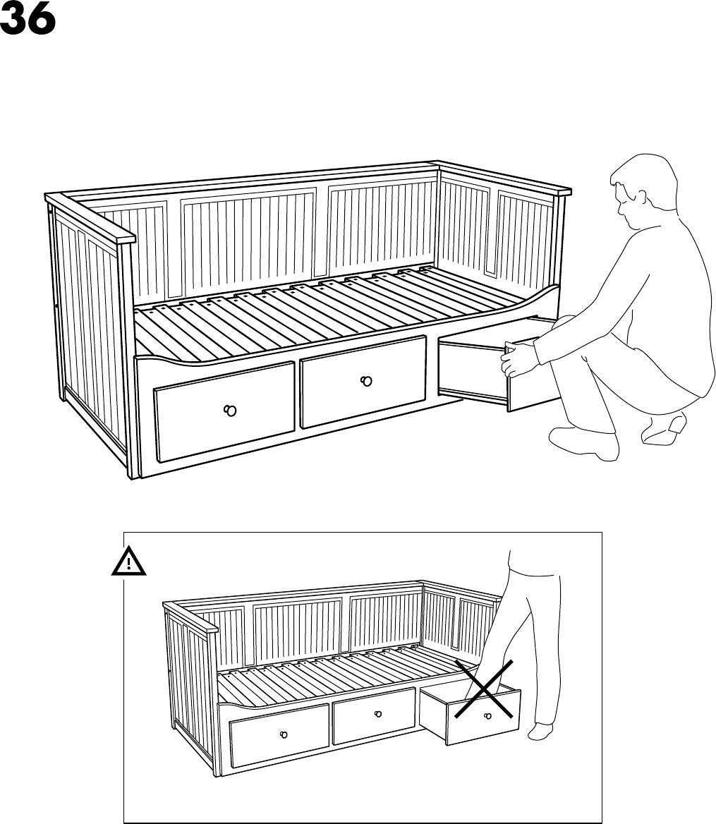 Ikea Hemnes Day Bed W 3 Drawers Assembly Instruction