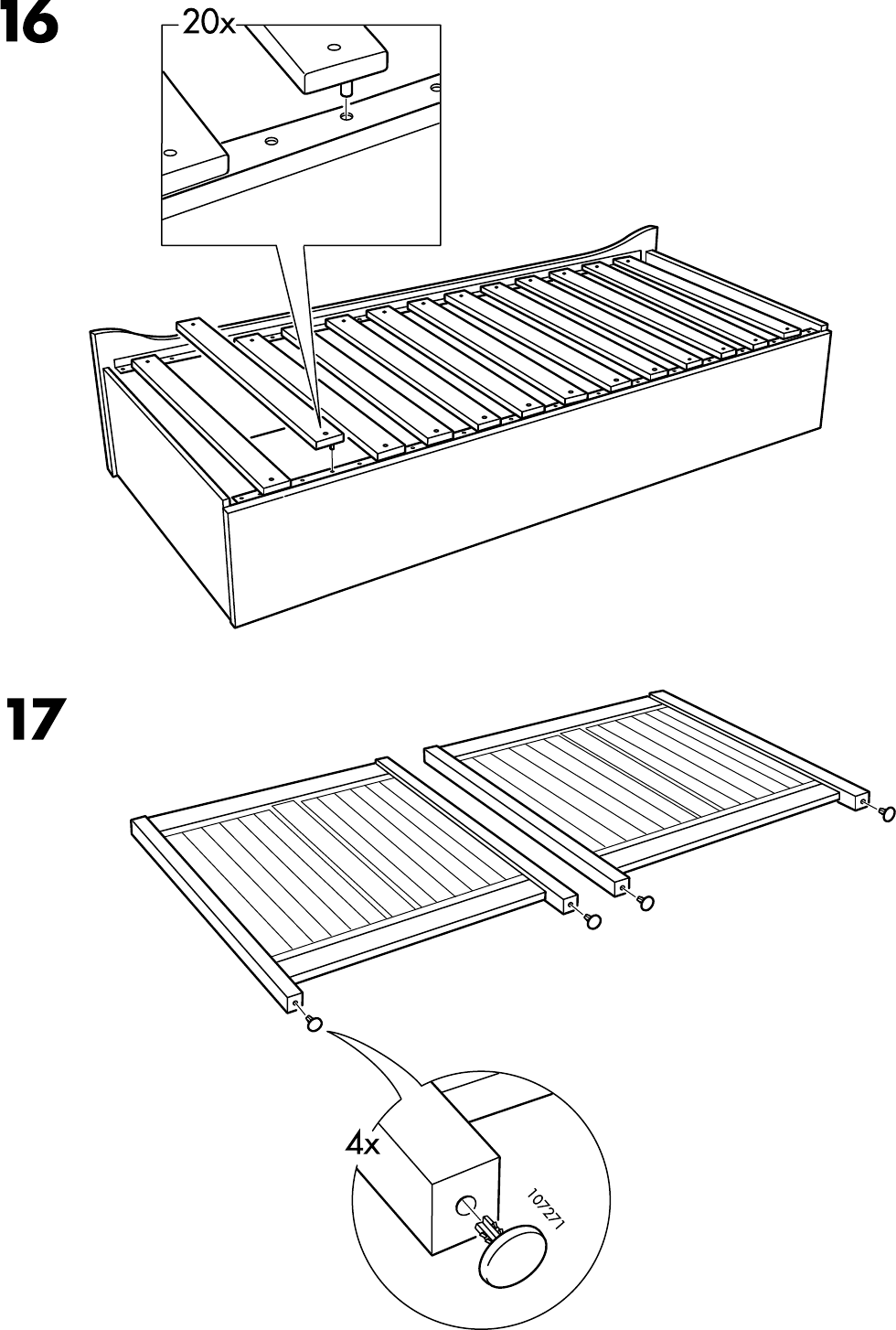 Ikea Hemnes Day Bed W 3 Drawers Assembly Instruction
