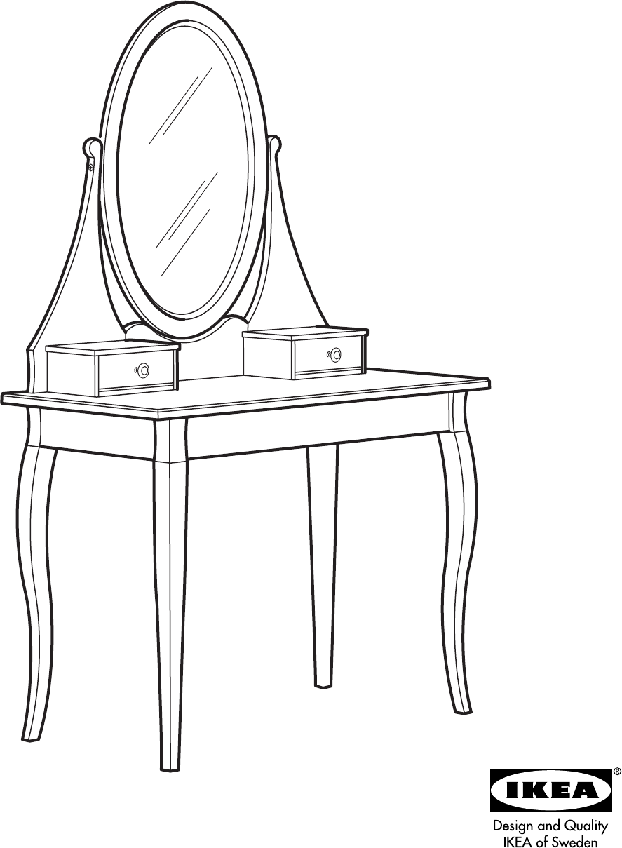 ikea hemnes dressing table assembly