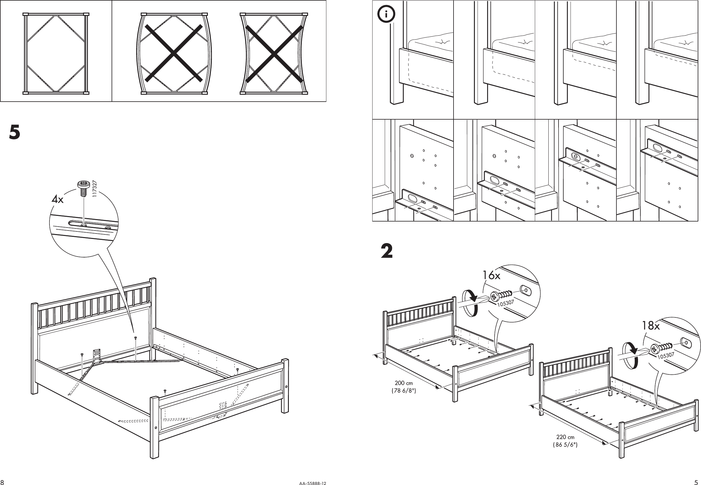 Page 5 of 6 - Ikea Ikea-Hemnes-Head-Footboard-Full-Double-Assembly-Instruction