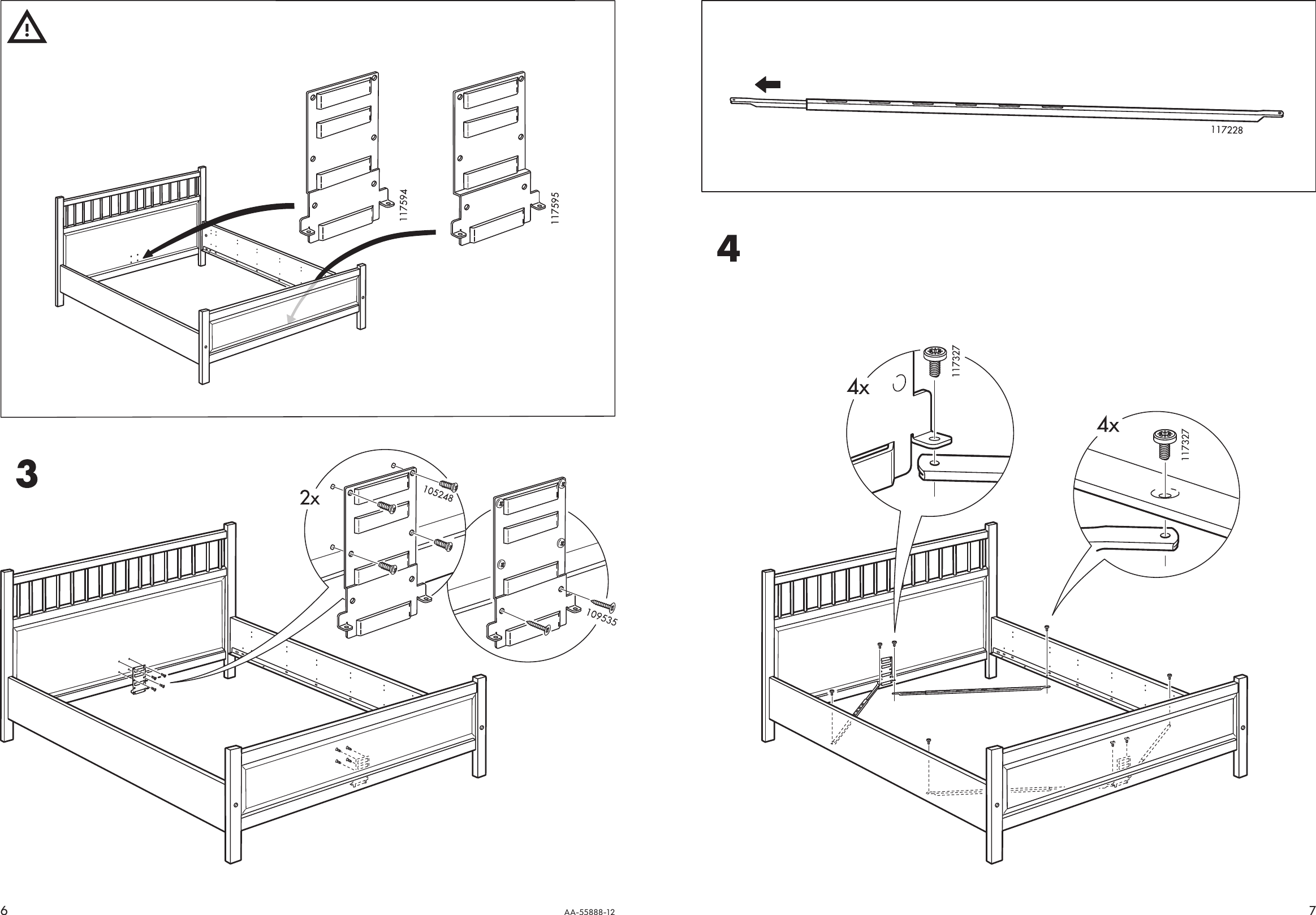 Page 6 of 6 - Ikea Ikea-Hemnes-Head-Footboard-Full-Double-Assembly-Instruction