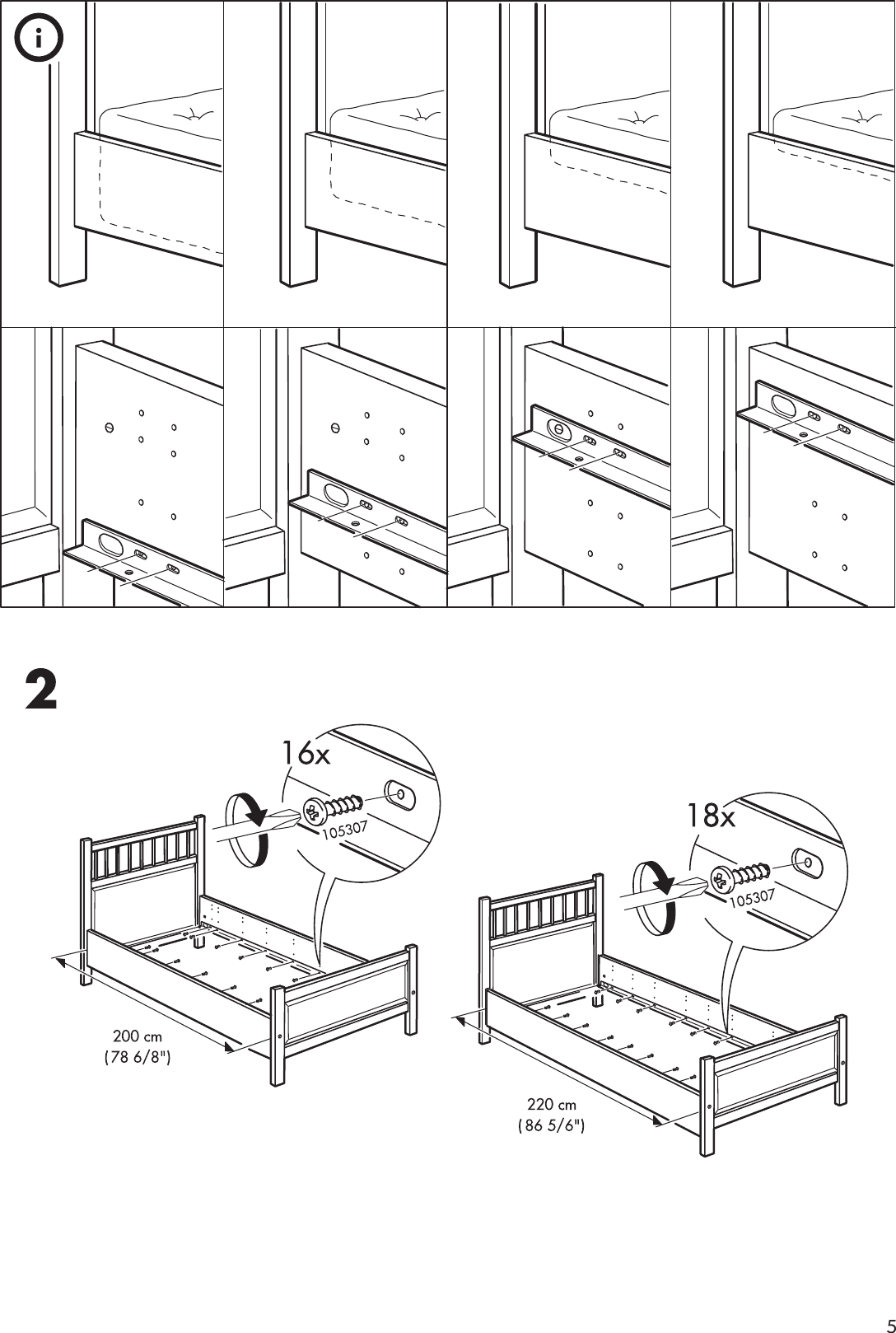 Ikea Hemnes Head Footboard Twin Assembly Instruction