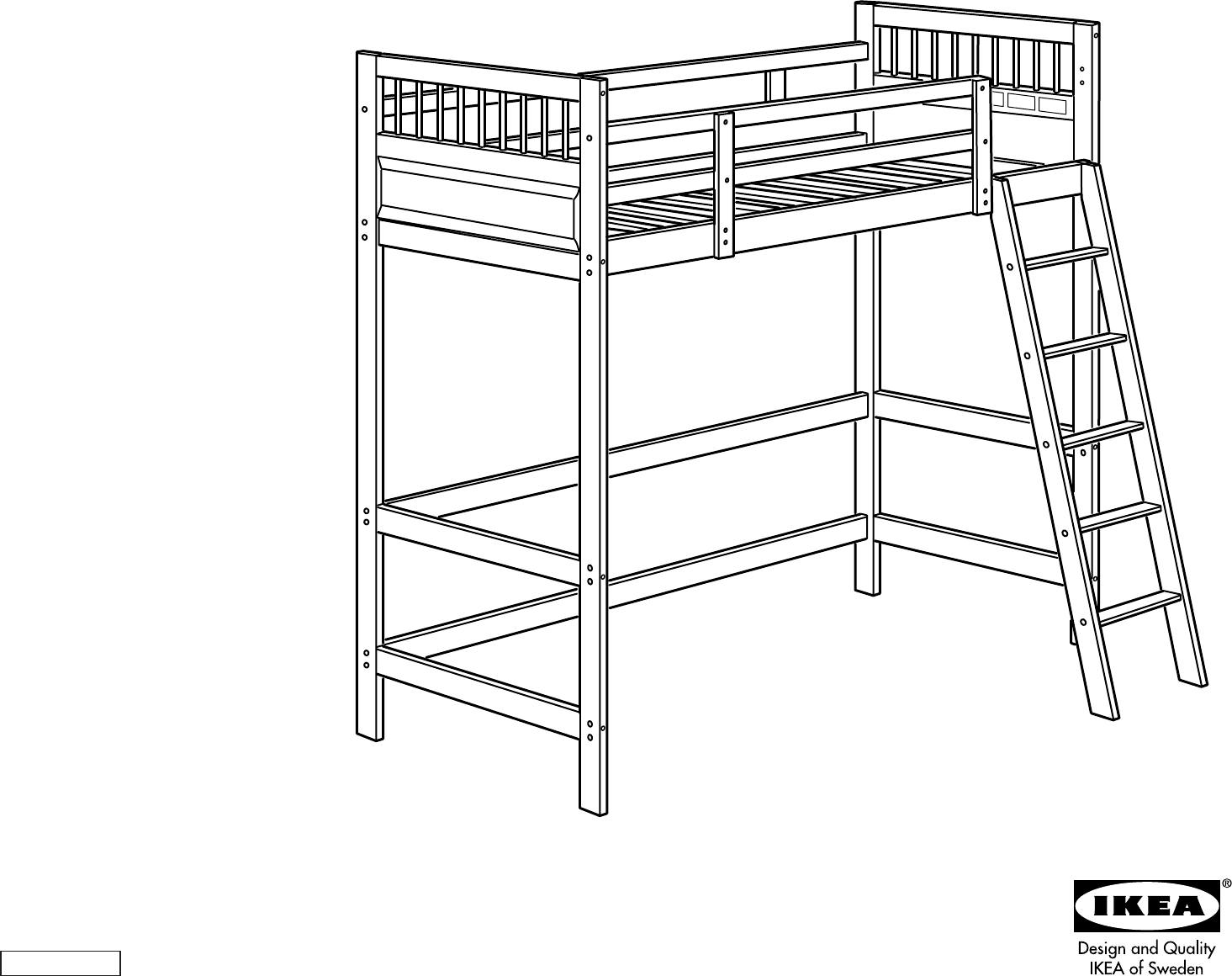 Ikea Hemnes Loft Bedframe Twin Assembly Instruction 3