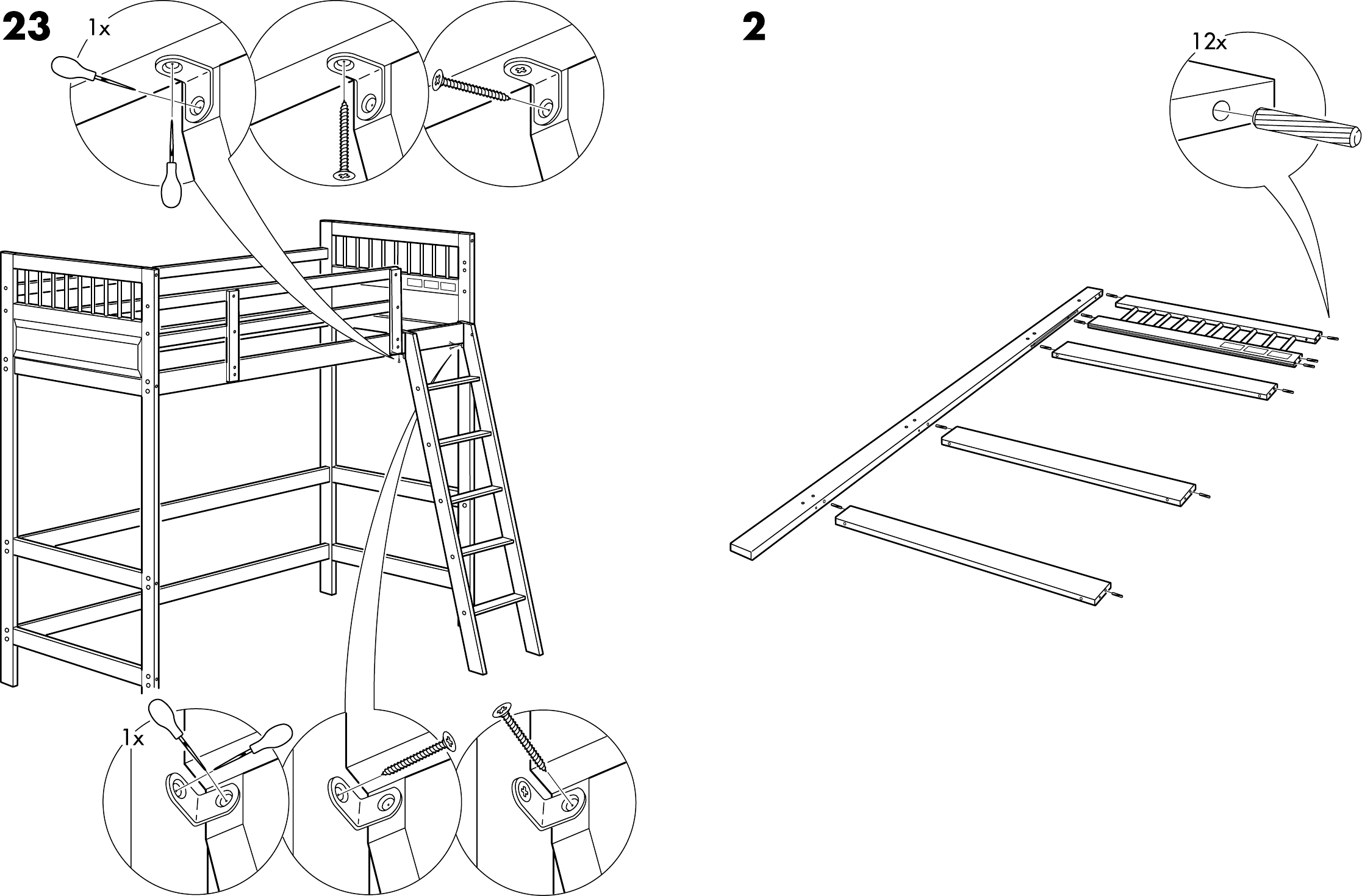 Ikea Hemnes Loft Bedframe Twin Assembly Instruction 3