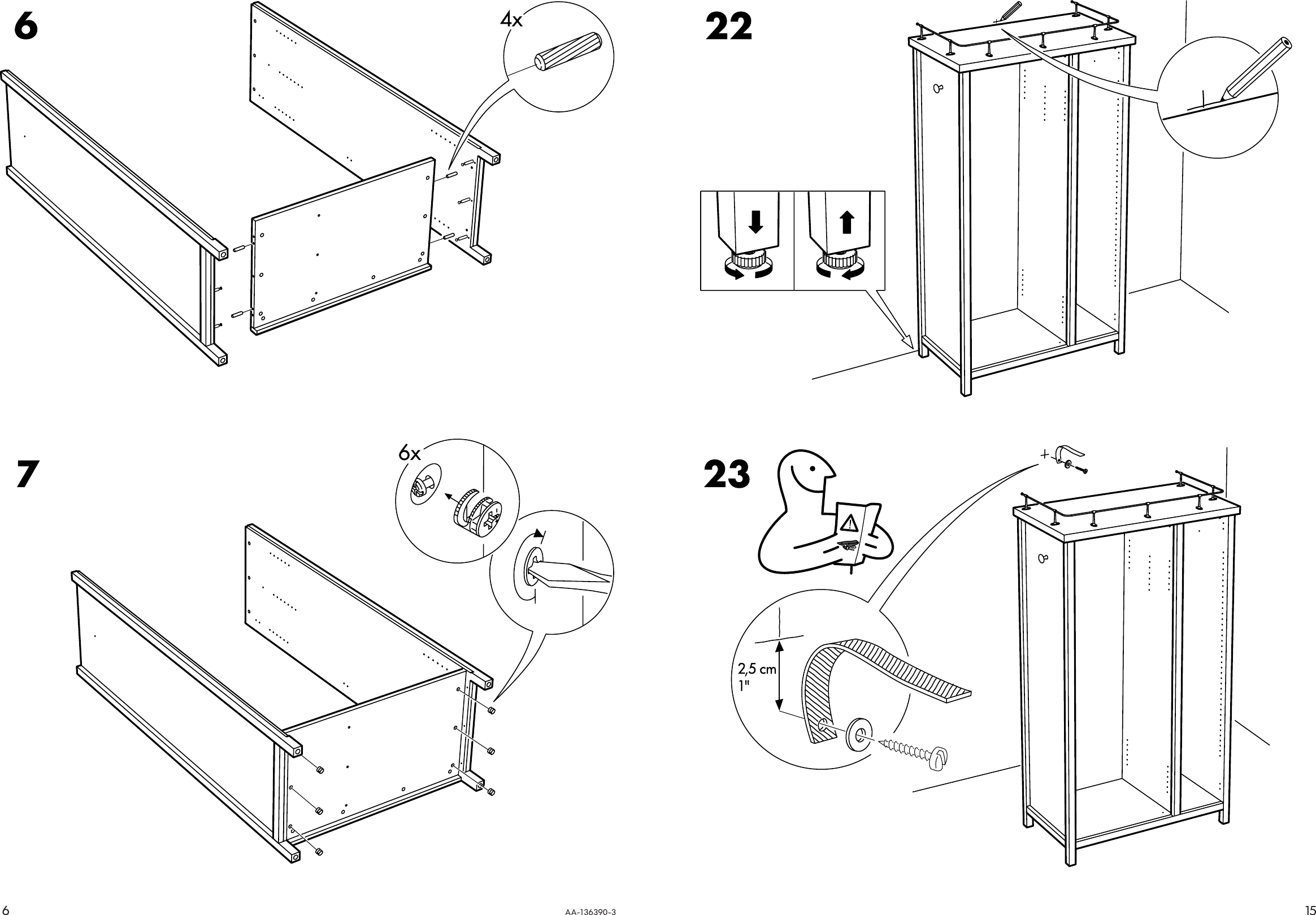 Page 6 of 10 - Ikea Ikea-Hemnes-Wardrobe-Assembly-Instruction