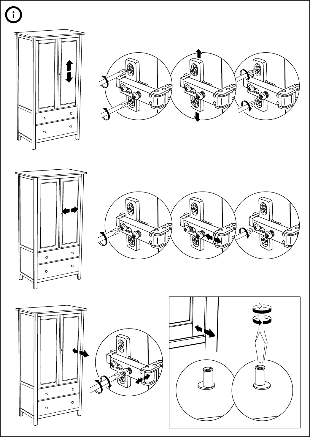 Ikea Hemnes Wardrobe W 2 Drawers Assembly Instruction