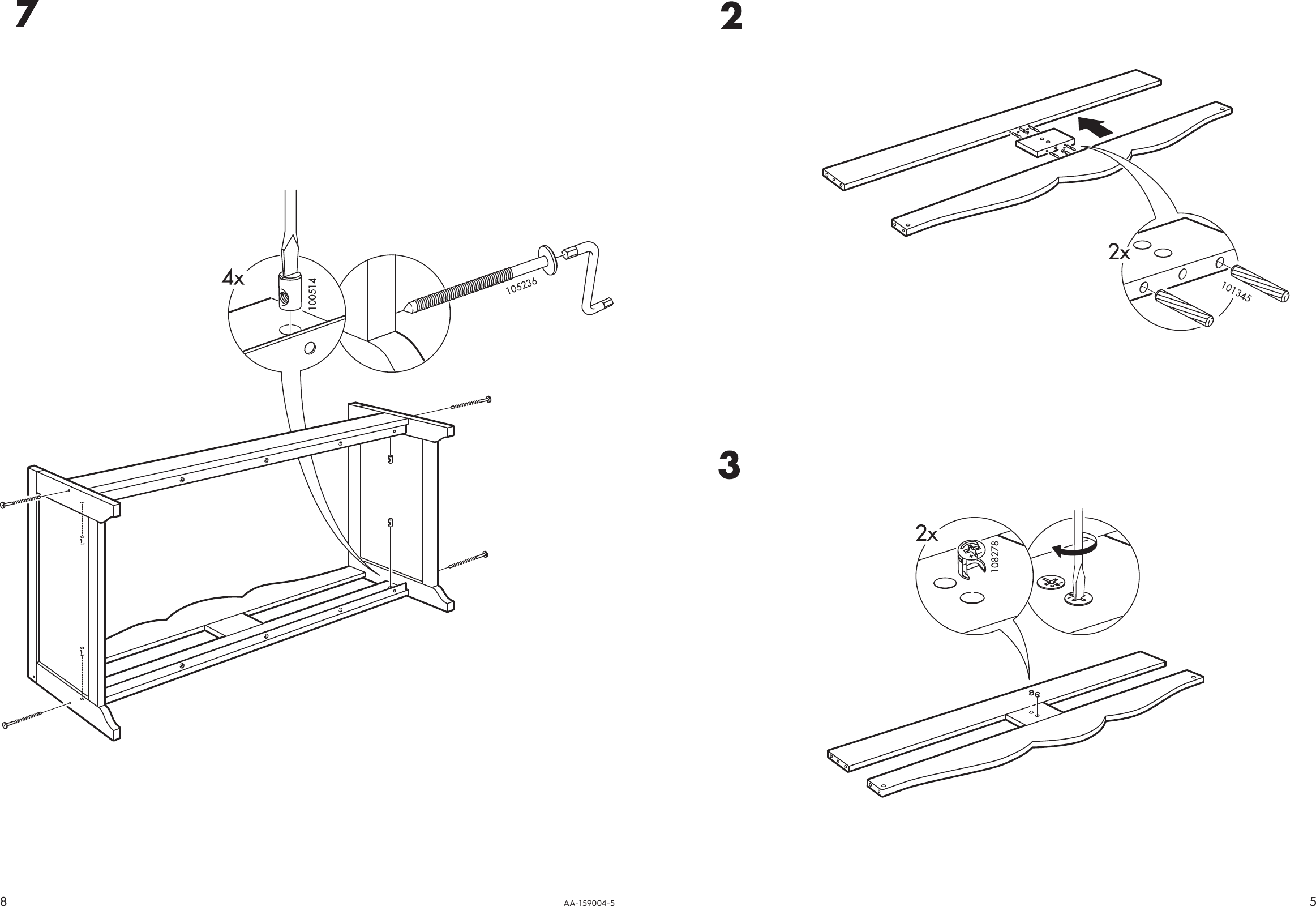 Page 5 of 6 - Ikea Ikea-Hensvik-Bedframe-W-Gaurd-Rail-28X63-Assembly-Instruction