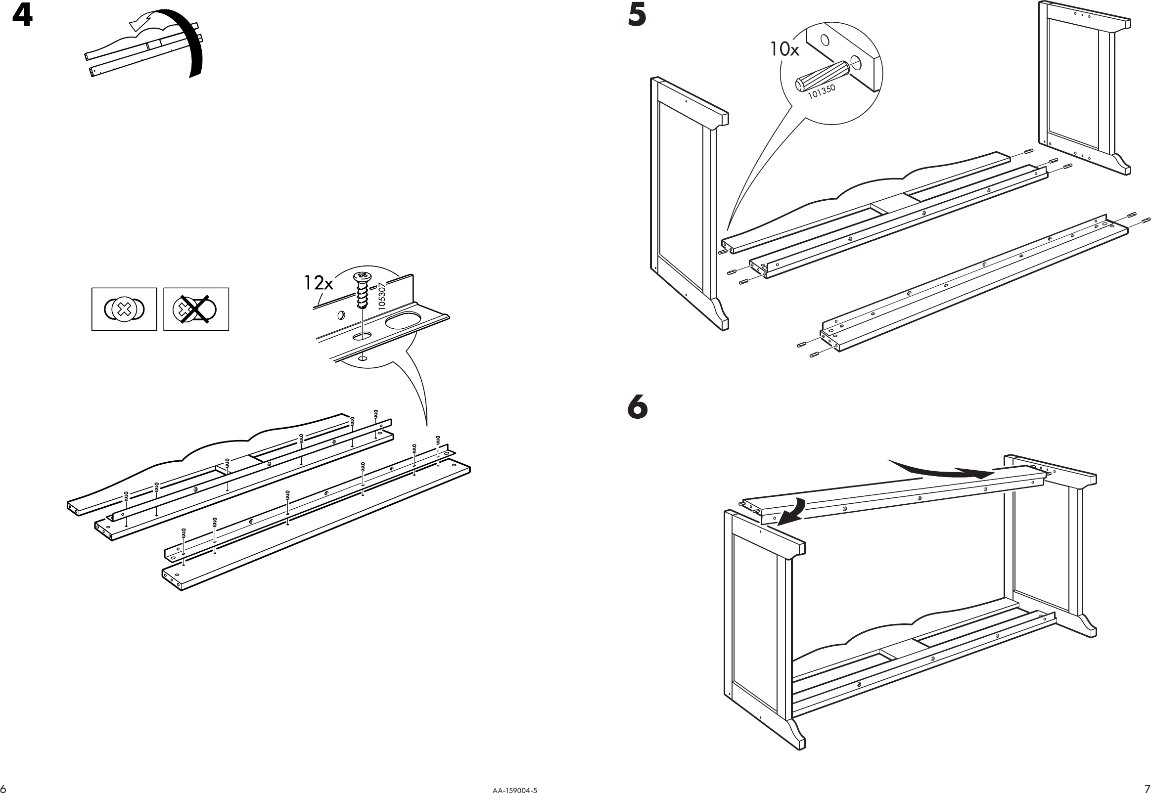 Page 6 of 6 - Ikea Ikea-Hensvik-Bedframe-W-Gaurd-Rail-28X63-Assembly-Instruction