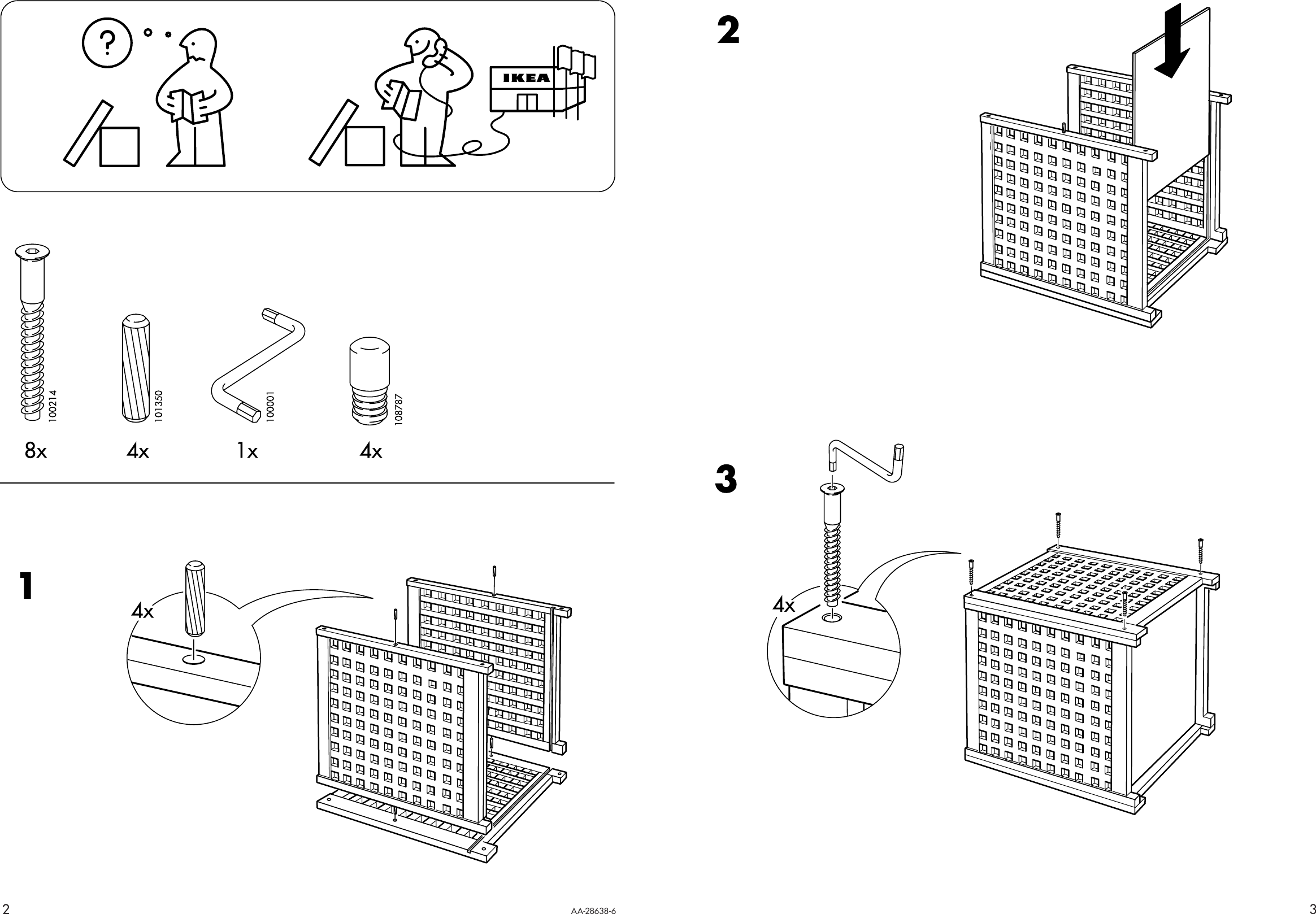 Ikea Hol Storage Cube 20X20 Assembly Instruction