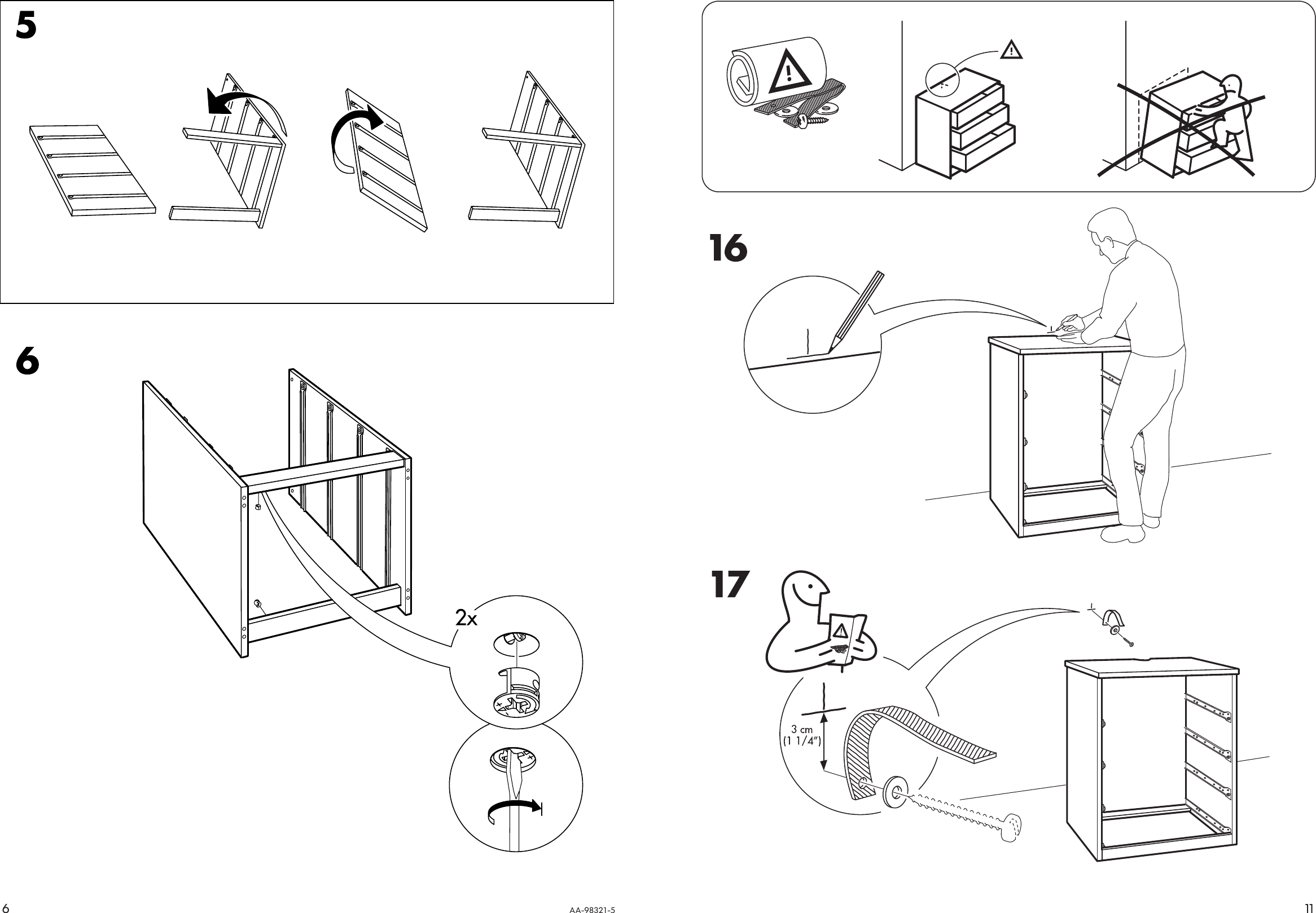 Page 6 of 8 - Ikea Ikea-Hopen-Chest-4-Drawers-32X34-Assembly-Instruction