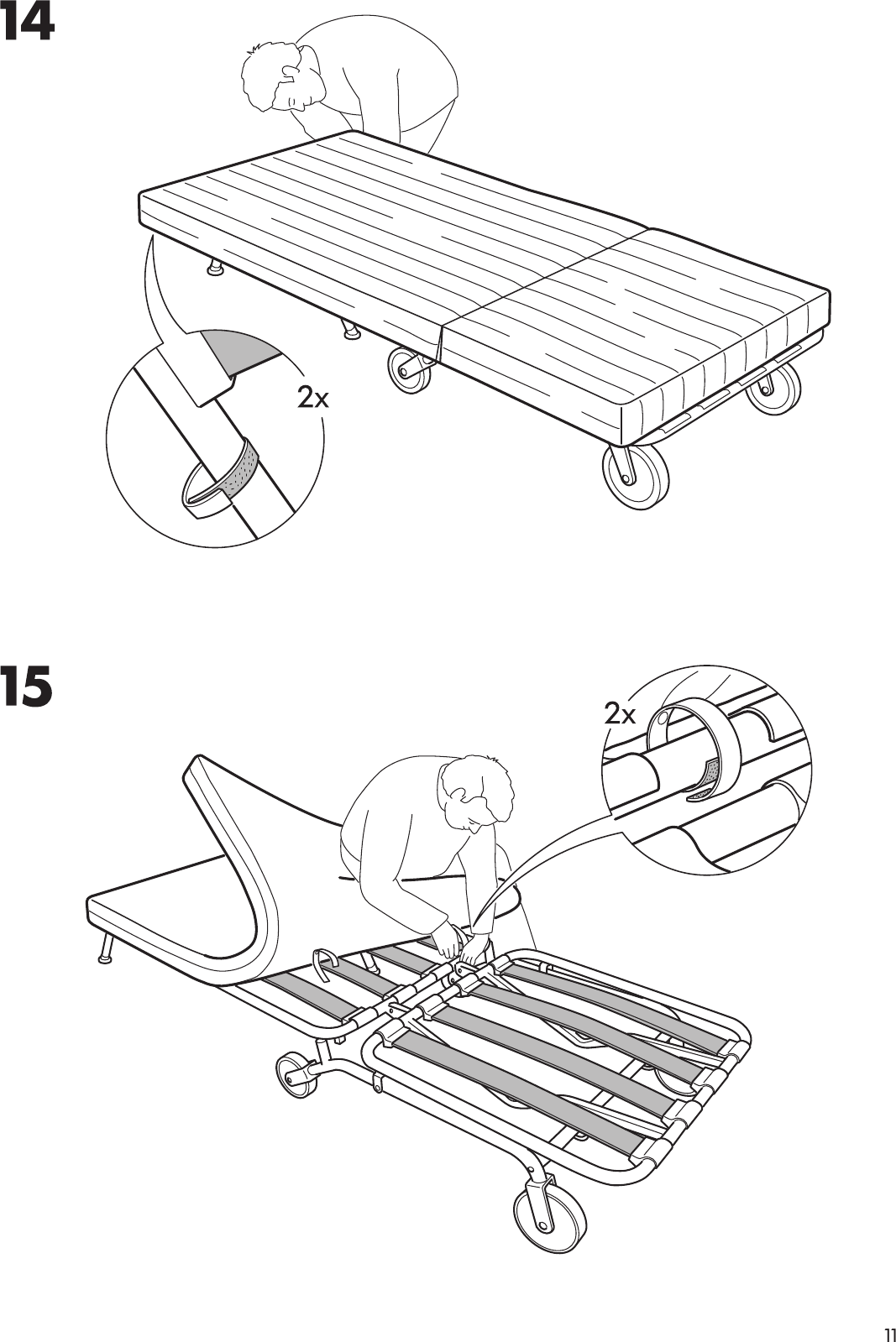 Page 11 of 12 - Ikea Ikea-Ikea-Ps-Chair-Bed-Frame-Assembly-Instruction