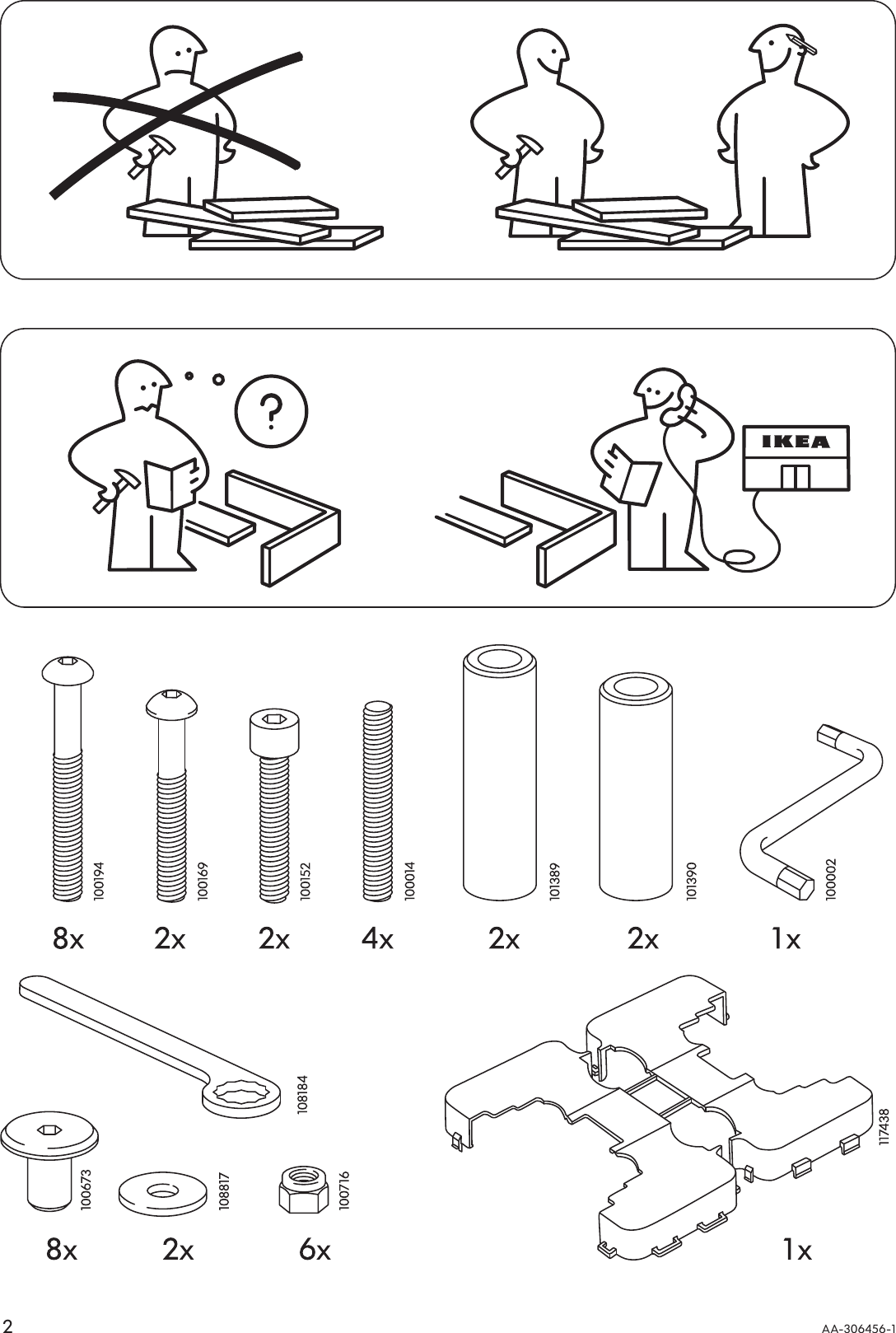 Page 2 of 12 - Ikea Ikea-Ikea-Ps-Chair-Bed-Frame-Assembly-Instruction