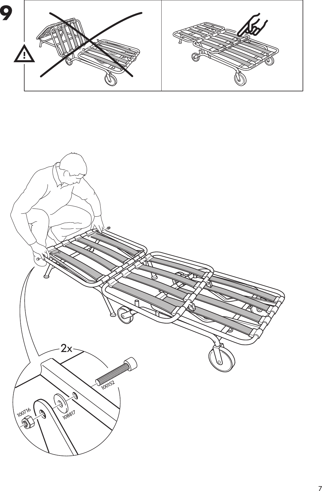 Page 7 of 12 - Ikea Ikea-Ikea-Ps-Chair-Bed-Frame-Assembly-Instruction