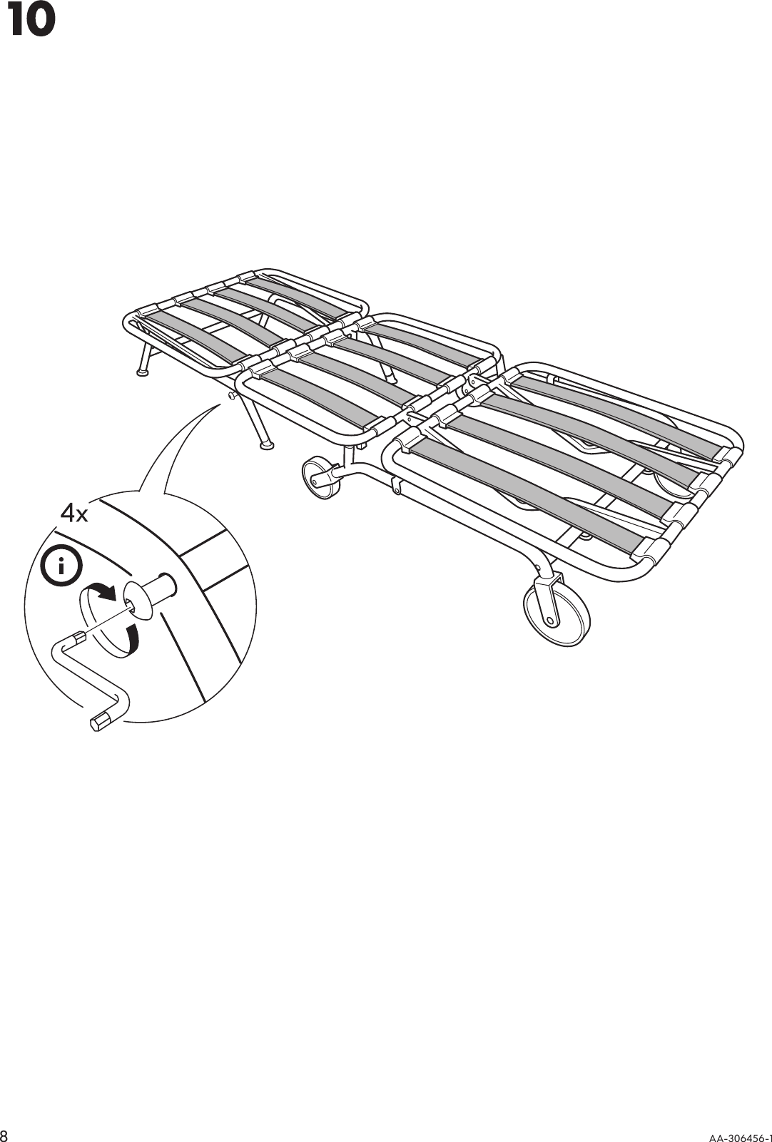 Page 8 of 12 - Ikea Ikea-Ikea-Ps-Chair-Bed-Frame-Assembly-Instruction