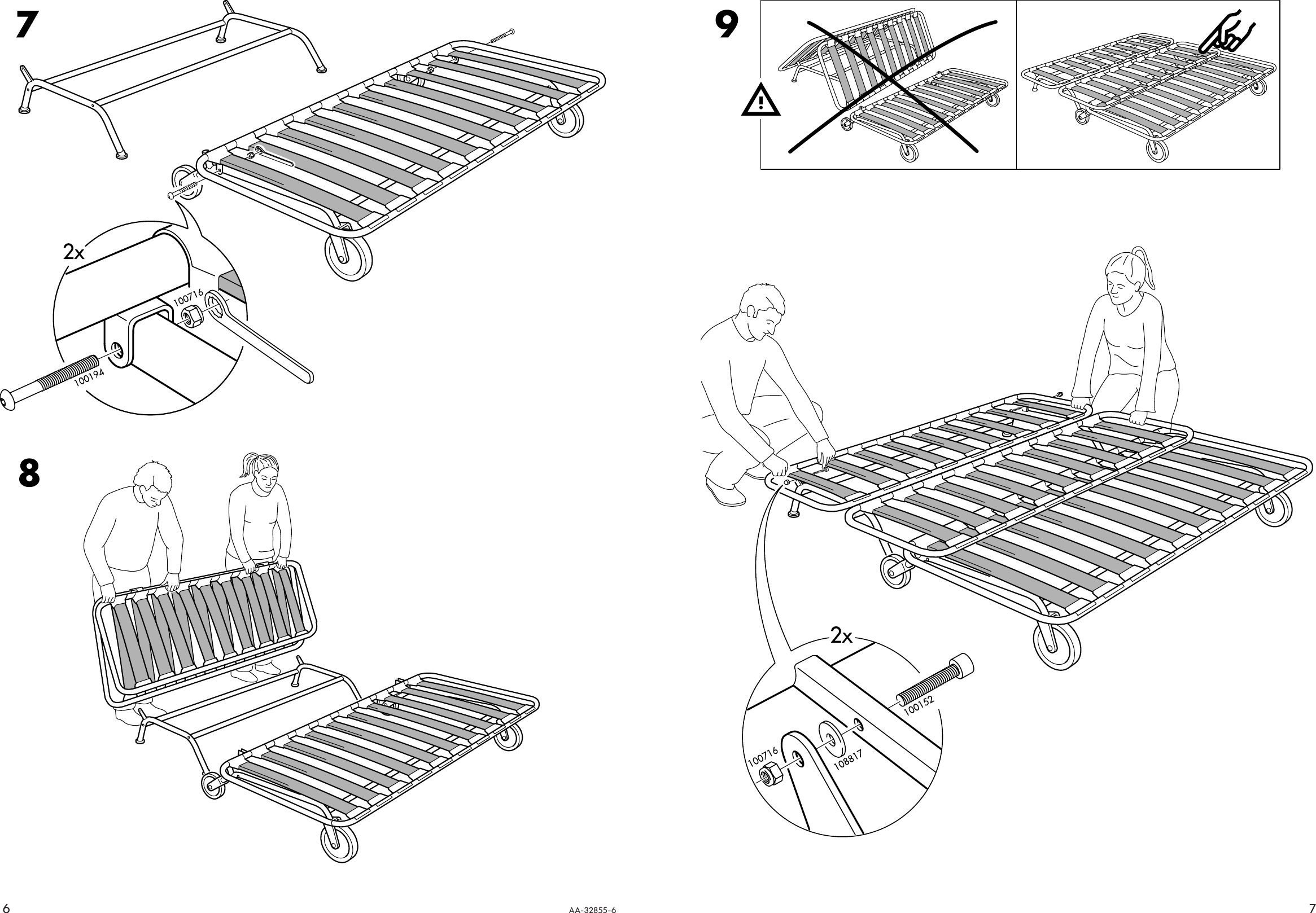 Page 6 of 6 - Ikea Ikea-Ikea-Ps-Sofa-Bed-Frame-Assembly-Instruction