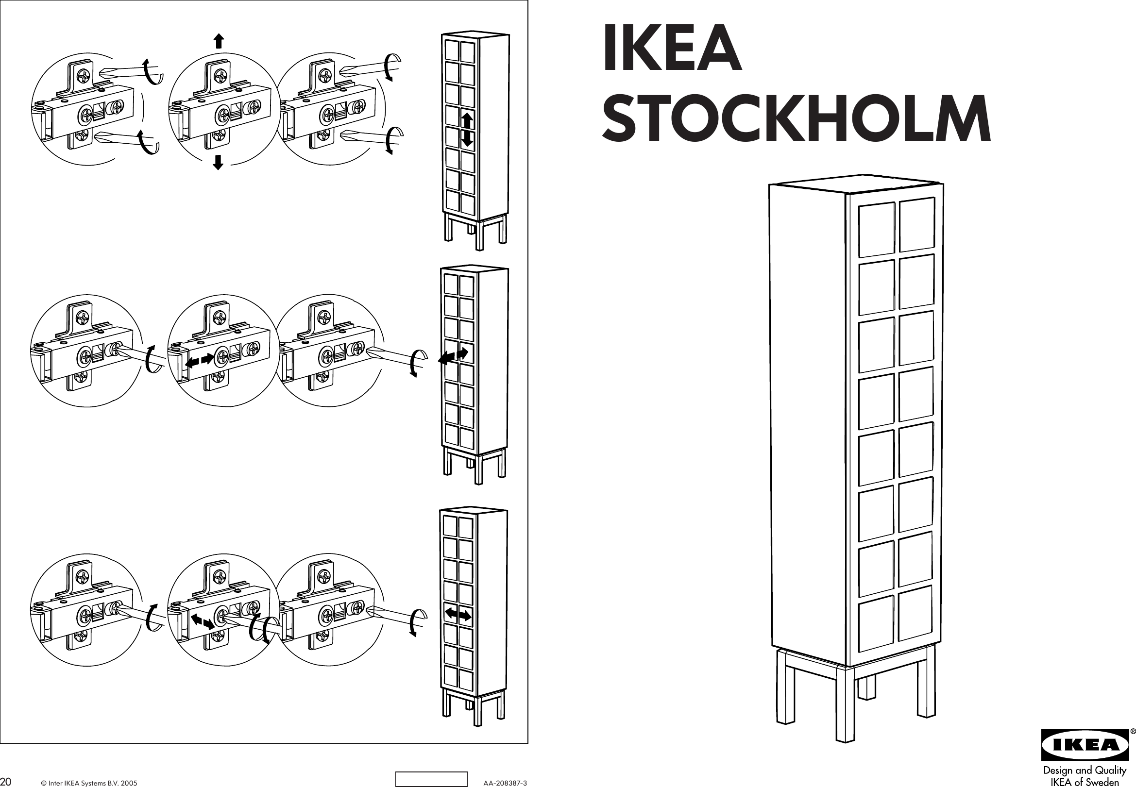 Page 1 of 10 - Ikea Ikea-Ikea-Stockholm-Cabinet-16-1-8X67-3-4-Assembly-Instruction