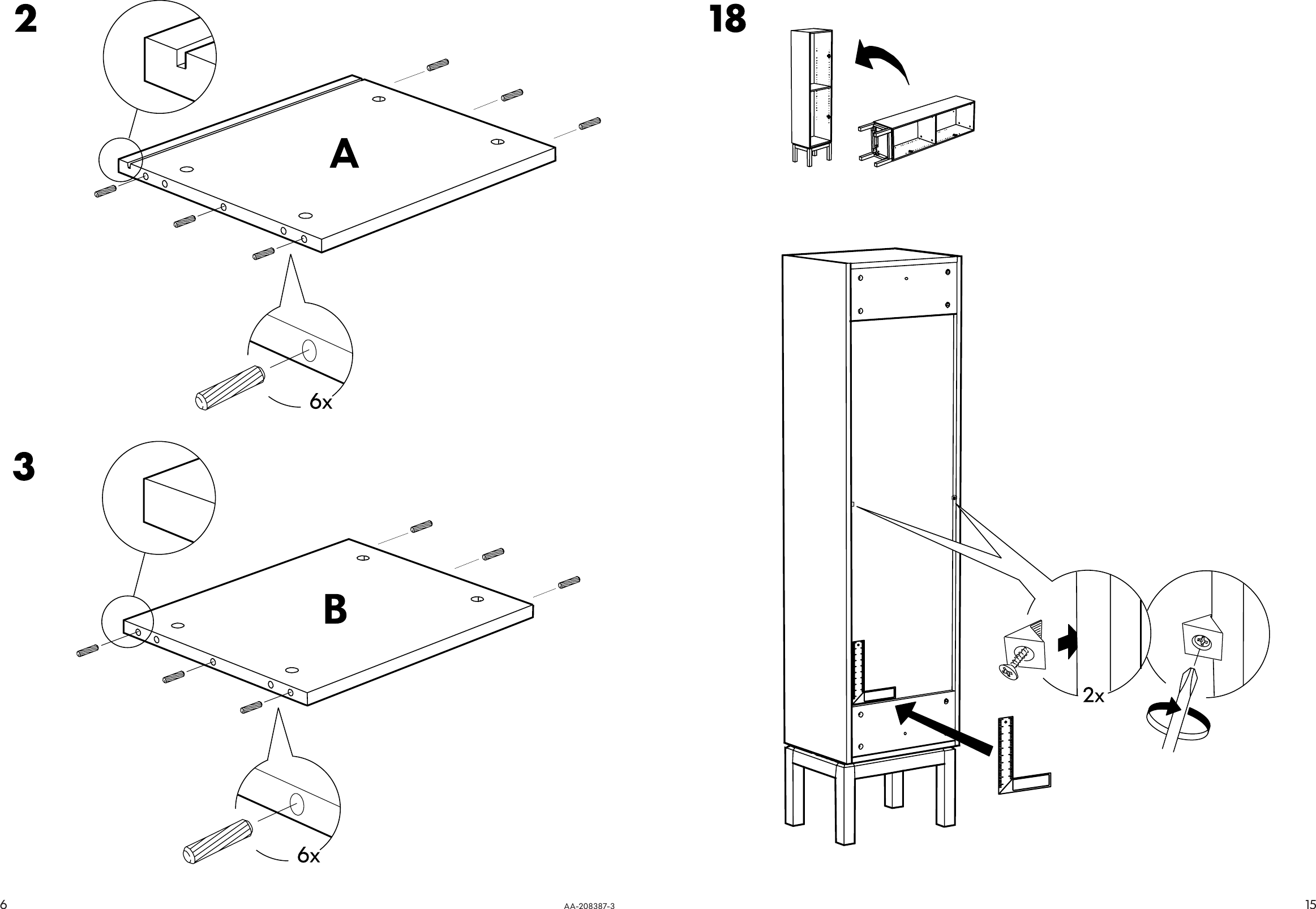 Page 6 of 10 - Ikea Ikea-Ikea-Stockholm-Cabinet-16-1-8X67-3-4-Assembly-Instruction