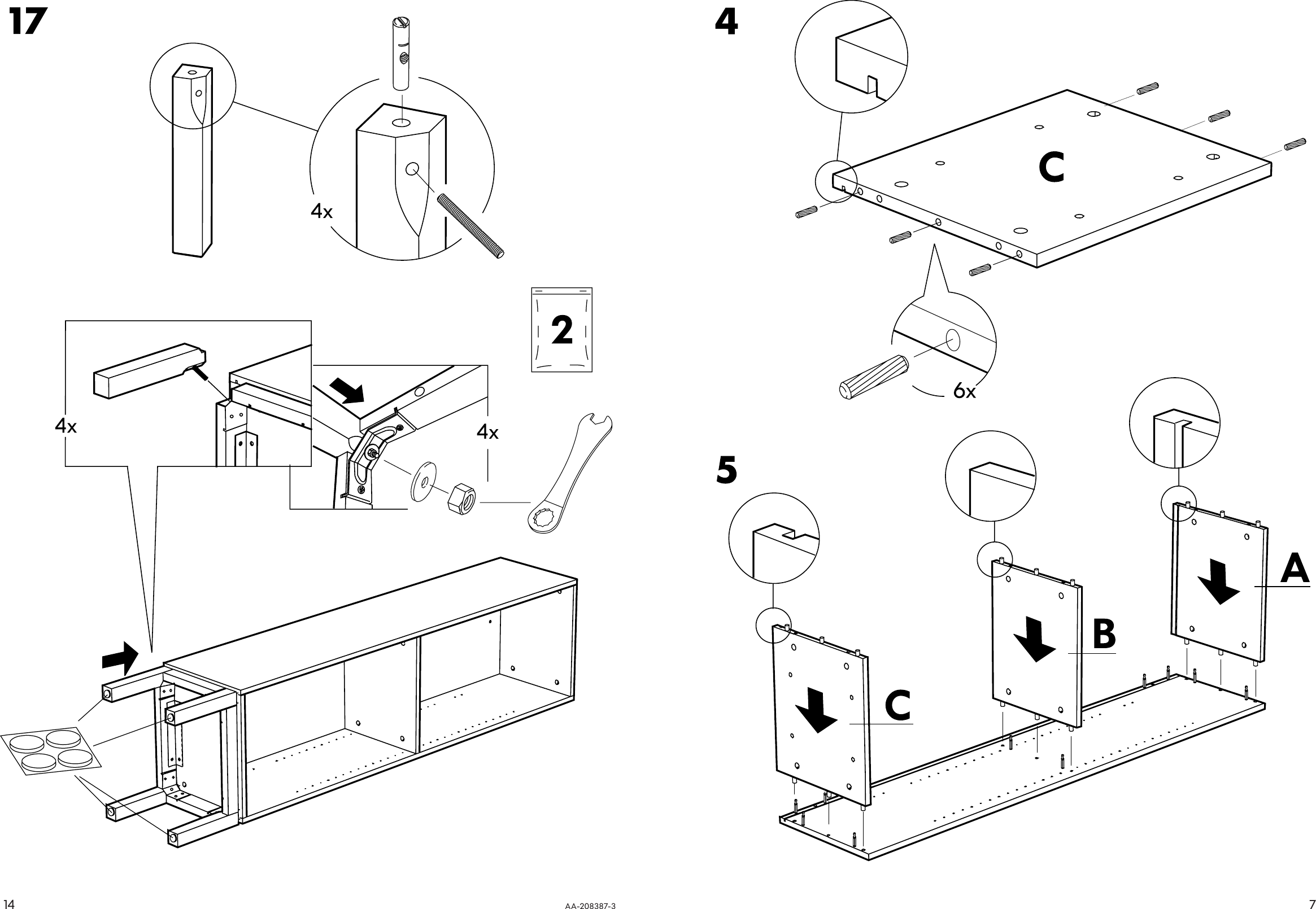 Page 7 of 10 - Ikea Ikea-Ikea-Stockholm-Cabinet-16-1-8X67-3-4-Assembly-Instruction