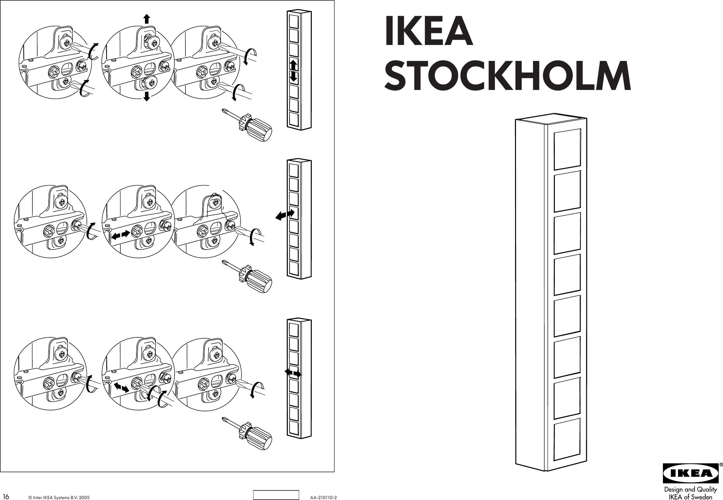 Page 1 of 8 - Ikea Ikea-Ikea-Stockholm-Cd-Dvd-Cabinet-9X57-1-2-Assembly-Instruction