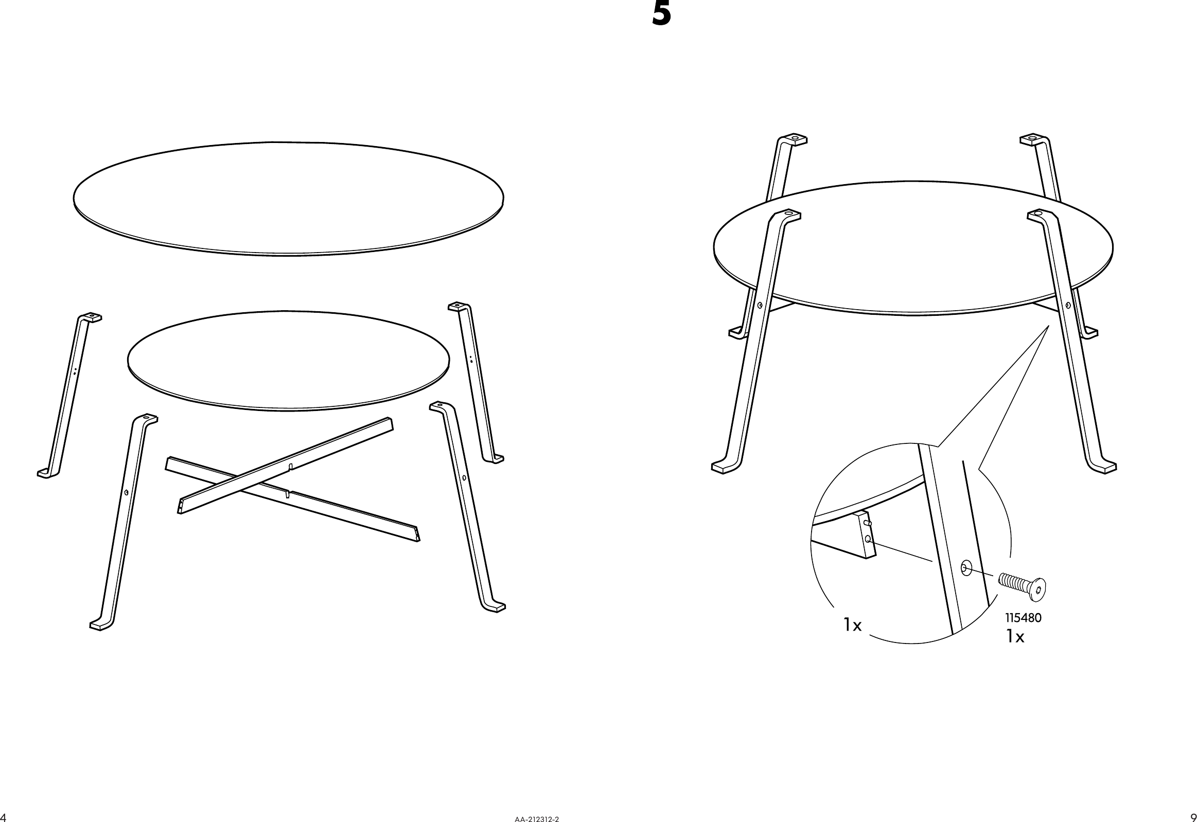 Page 4 of 6 - Ikea Ikea-Ikea-Stockholm-Coffee-Table-38-Assembly-Instruction