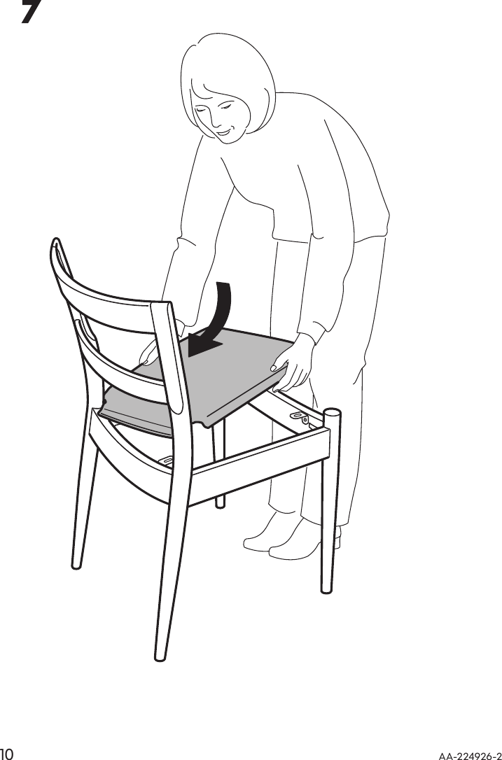 Page 10 of 12 - Ikea Ikea-Ikea-Stockholm-Dining-Chair-Assembly-Instruction