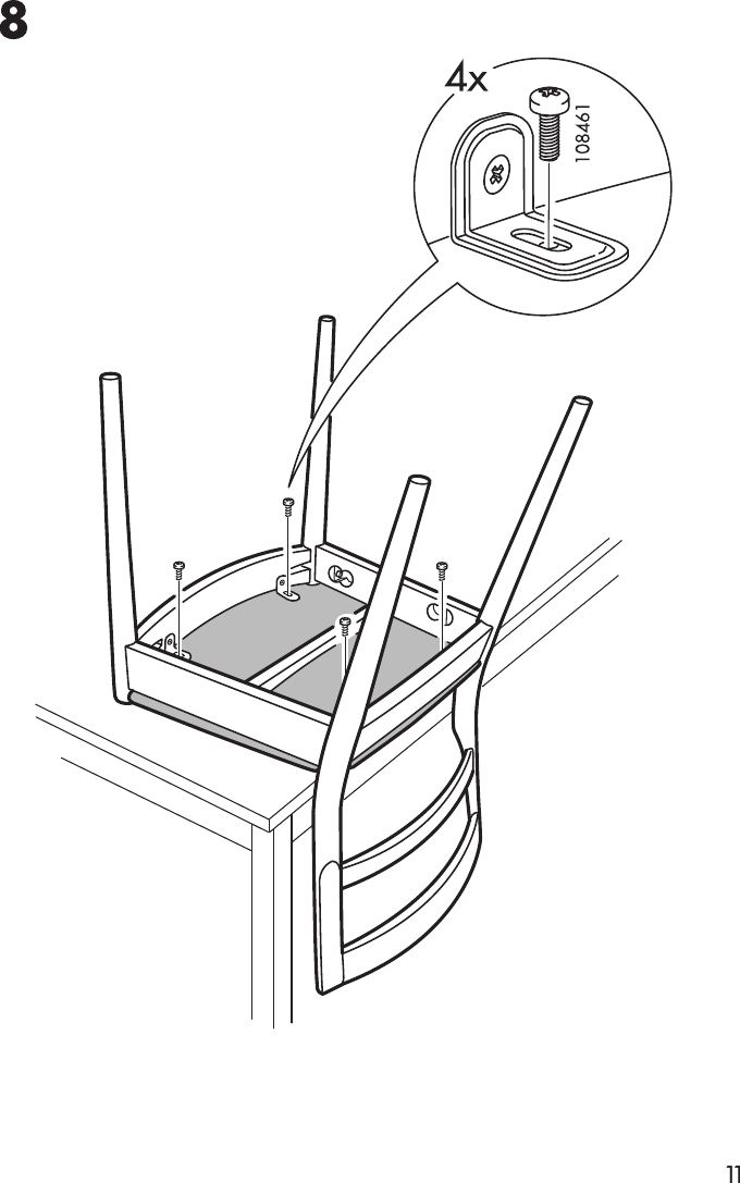 Page 11 of 12 - Ikea Ikea-Ikea-Stockholm-Dining-Chair-Assembly-Instruction