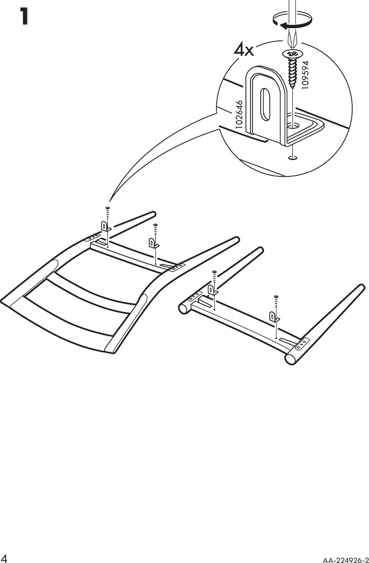 Page 4 of 12 - Ikea Ikea-Ikea-Stockholm-Dining-Chair-Assembly-Instruction