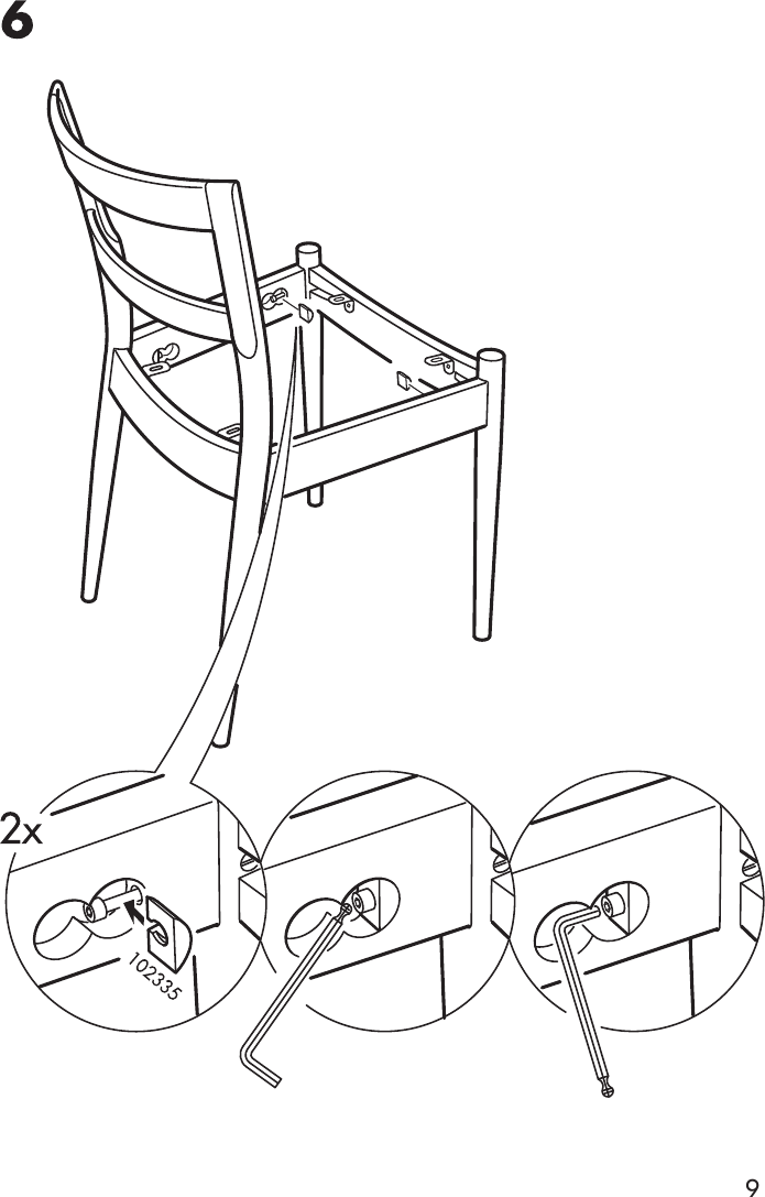 Page 9 of 12 - Ikea Ikea-Ikea-Stockholm-Dining-Chair-Assembly-Instruction