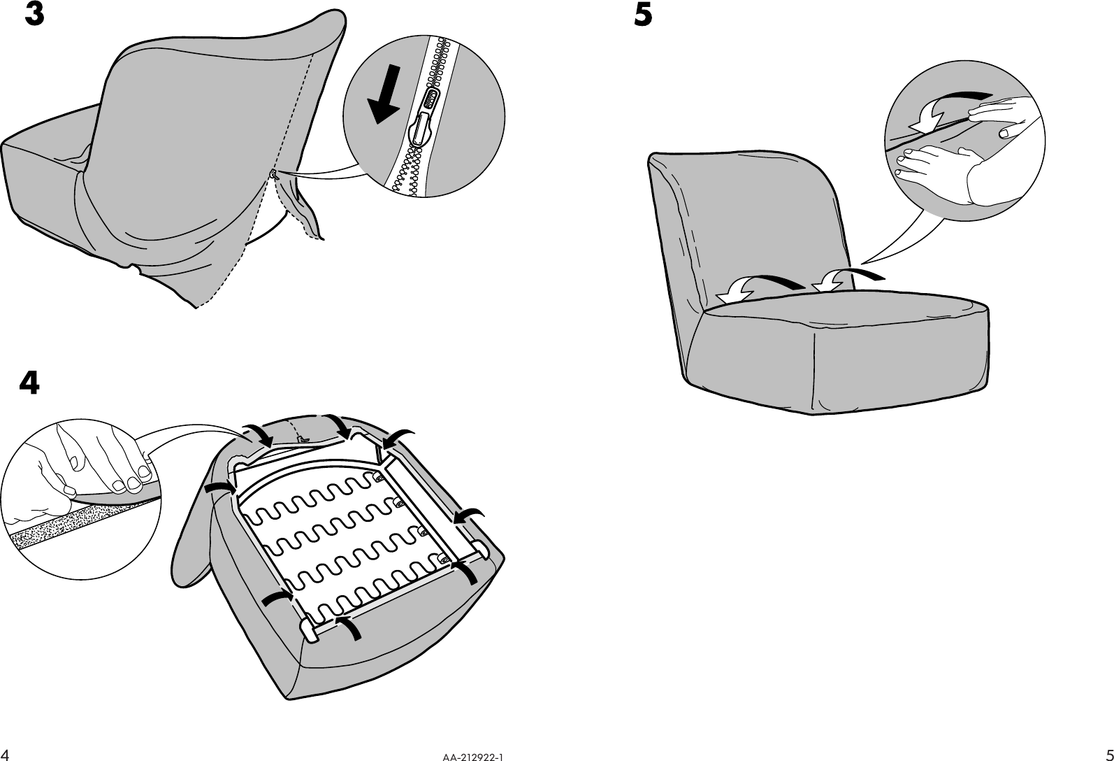 Ikea Stockholm Easy Chair Cover Assembly Instruction
