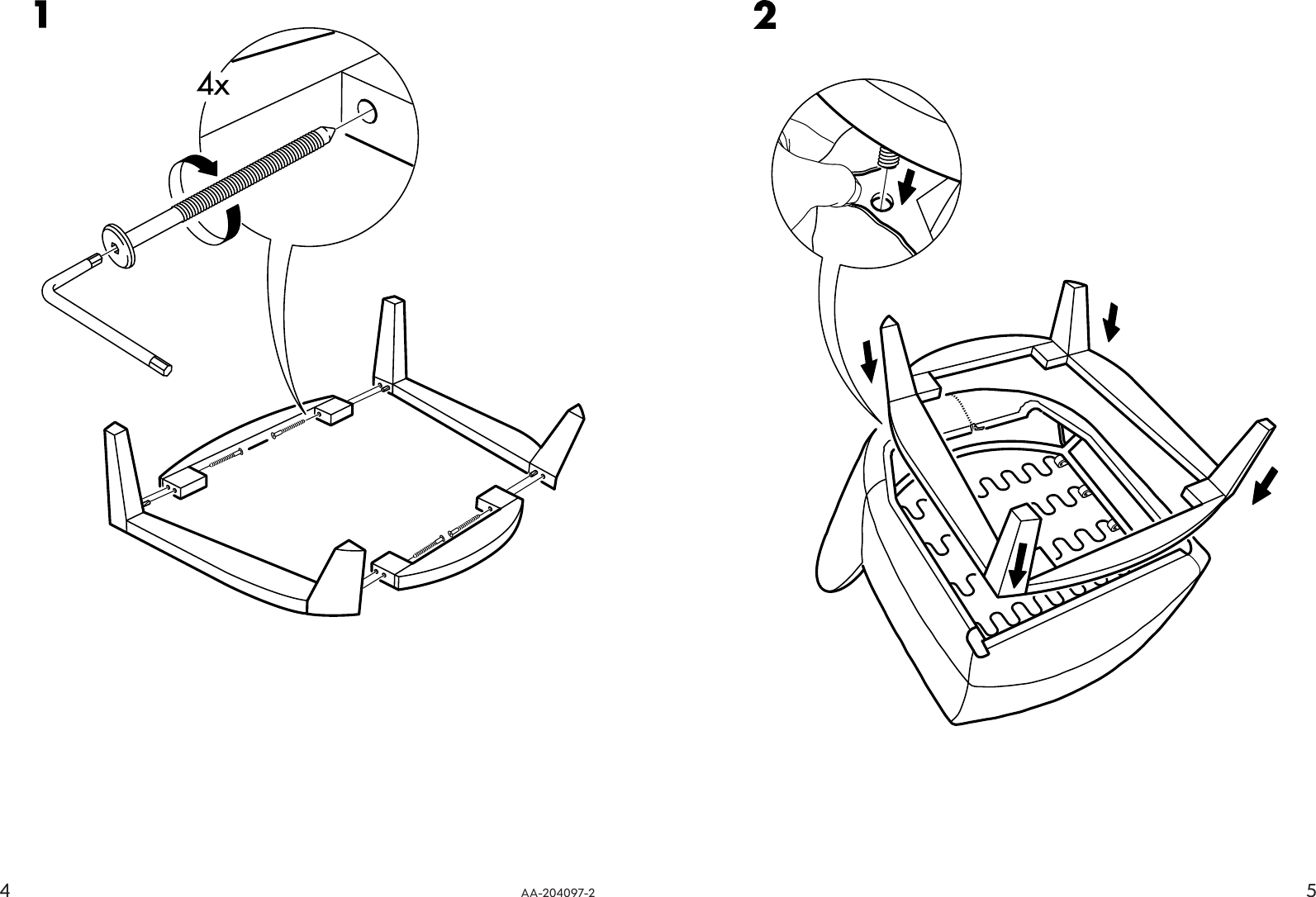 Page 4 of 4 - Ikea Ikea-Ikea-Stockholm-Easy-Chair-Frame-Assembly-Instruction
