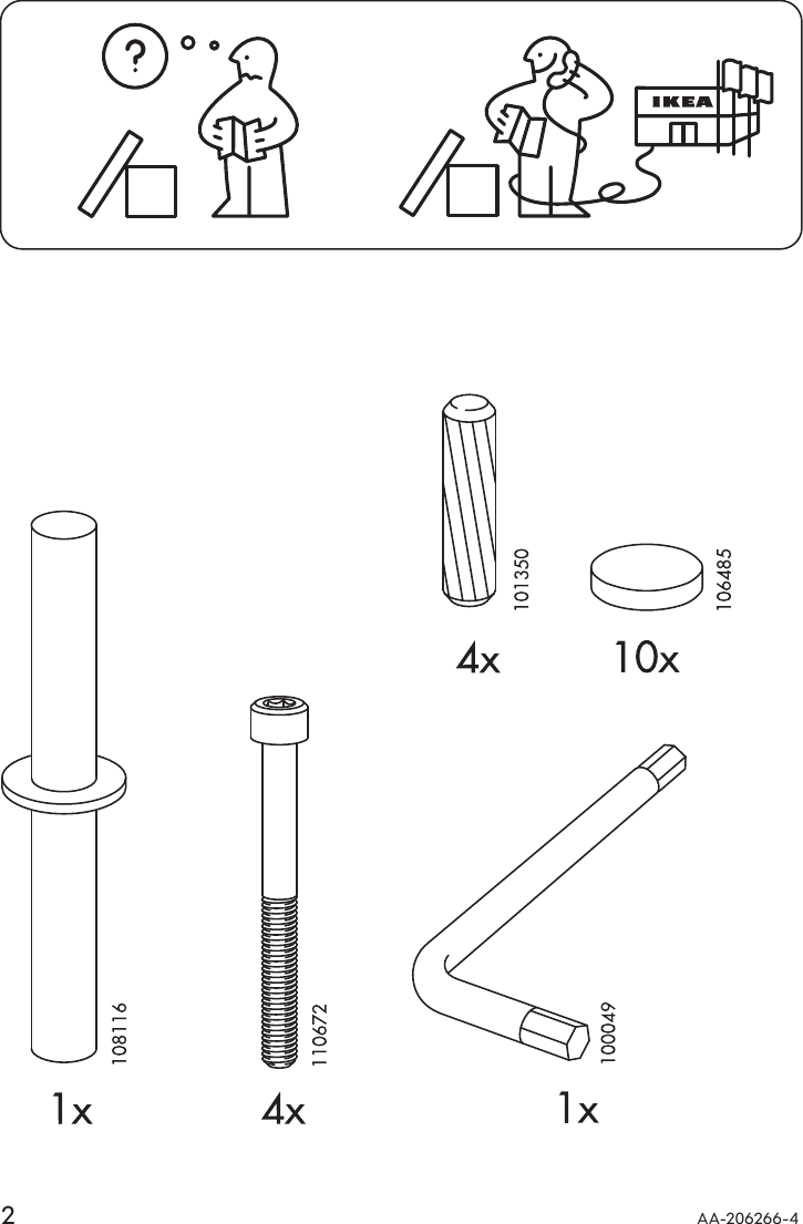 Page 2 of 8 - Ikea Ikea-Ikea-Stockholm-Sofa-Frame-3-5-Seat-Assembly-Instruction