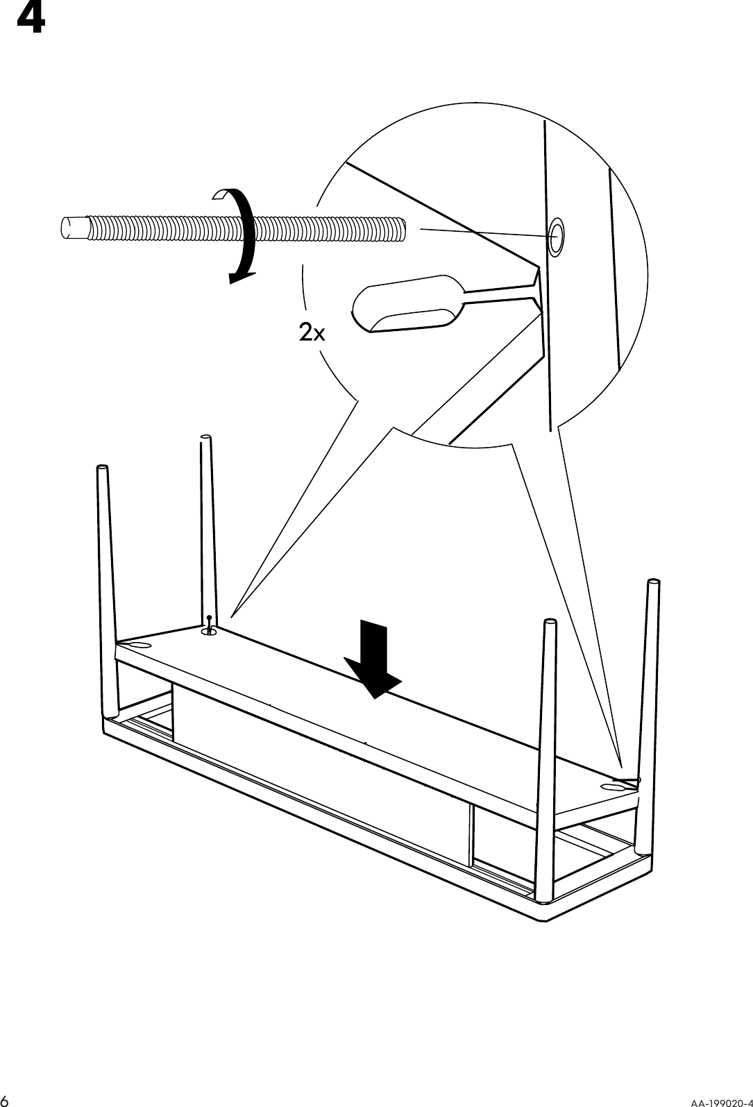 Page 6 of 8 - Ikea Ikea-Ikea-Stockholm-Sofa-Table-59X15-Assembly-Instruction