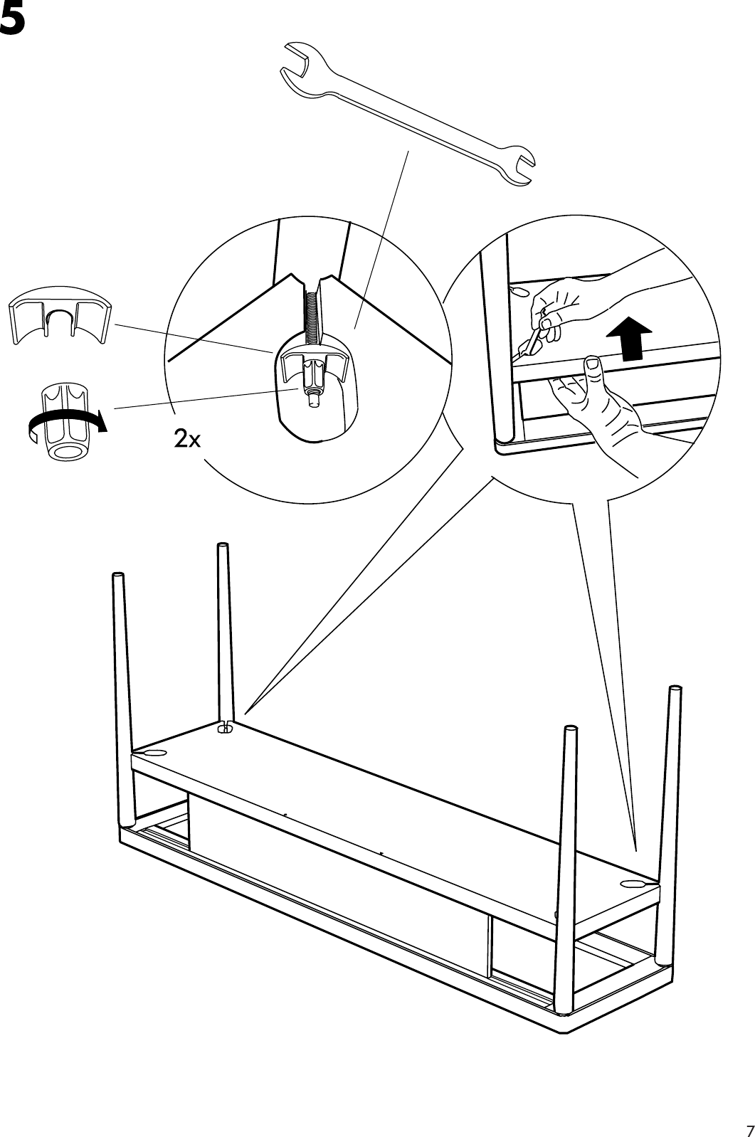 Page 7 of 8 - Ikea Ikea-Ikea-Stockholm-Sofa-Table-59X15-Assembly-Instruction