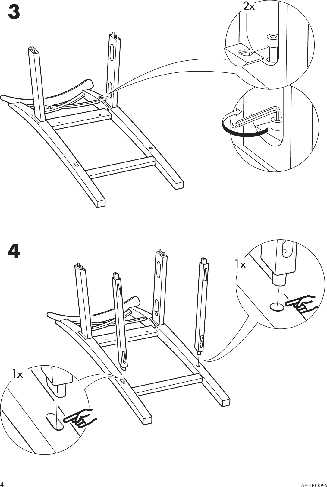 Page 4 of 8 - Ikea Ikea-Ingolf-Bar-Stool-W-Backrst-29-1-8-Assembly-Instruction