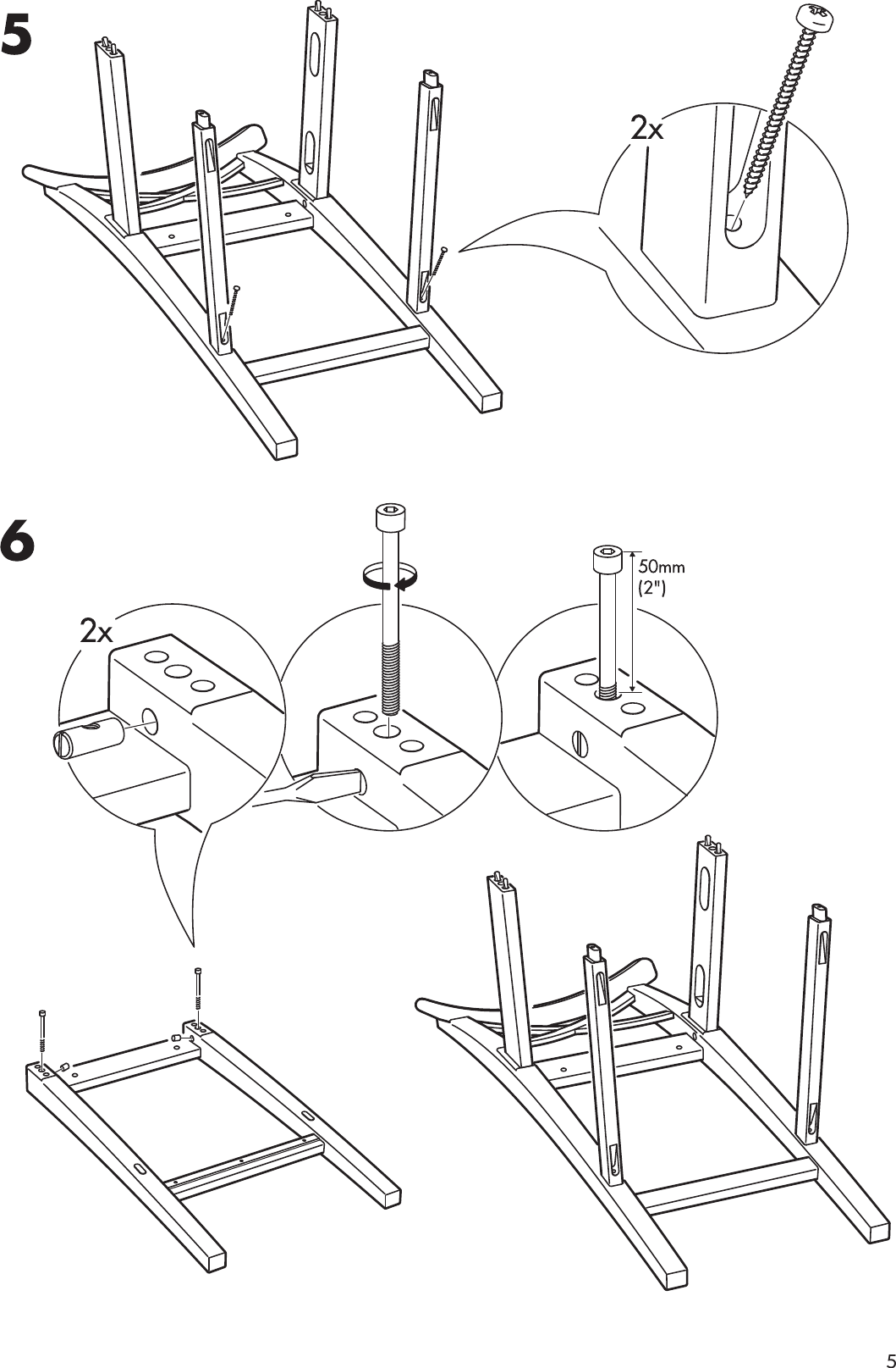 Page 5 of 8 - Ikea Ikea-Ingolf-Bar-Stool-W-Backrst-29-1-8-Assembly-Instruction