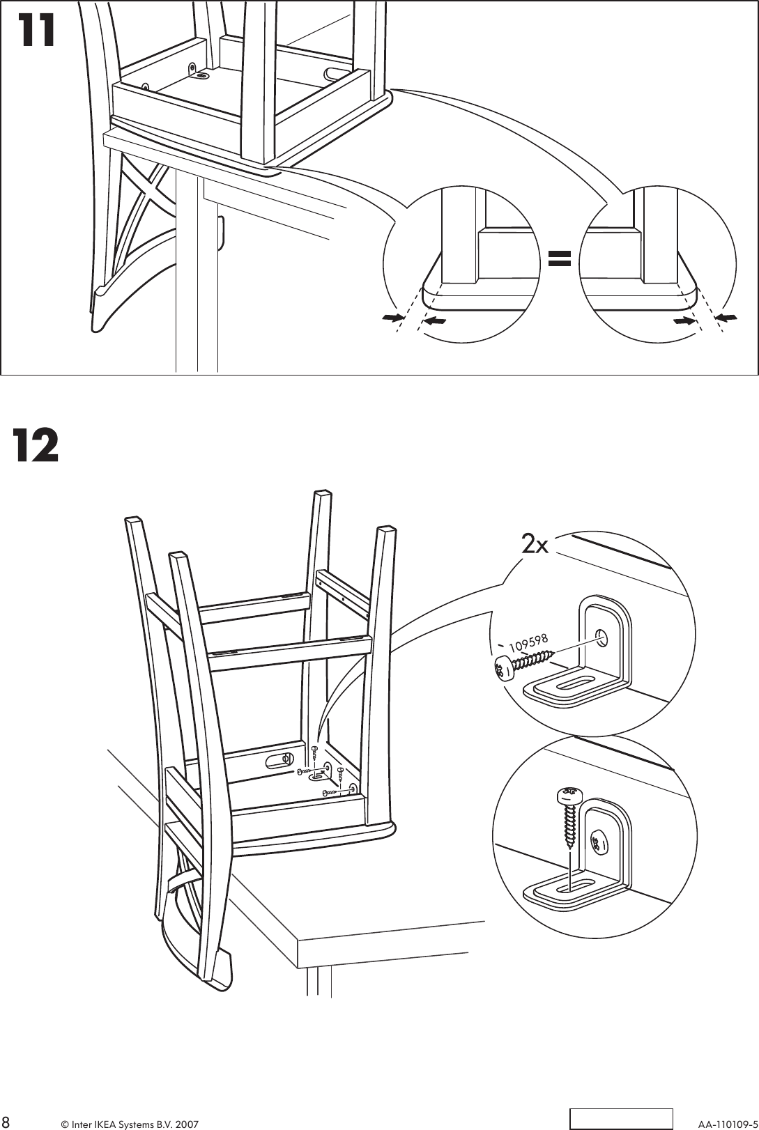 Page 8 of 8 - Ikea Ikea-Ingolf-Bar-Stool-W-Backrst-29-1-8-Assembly-Instruction