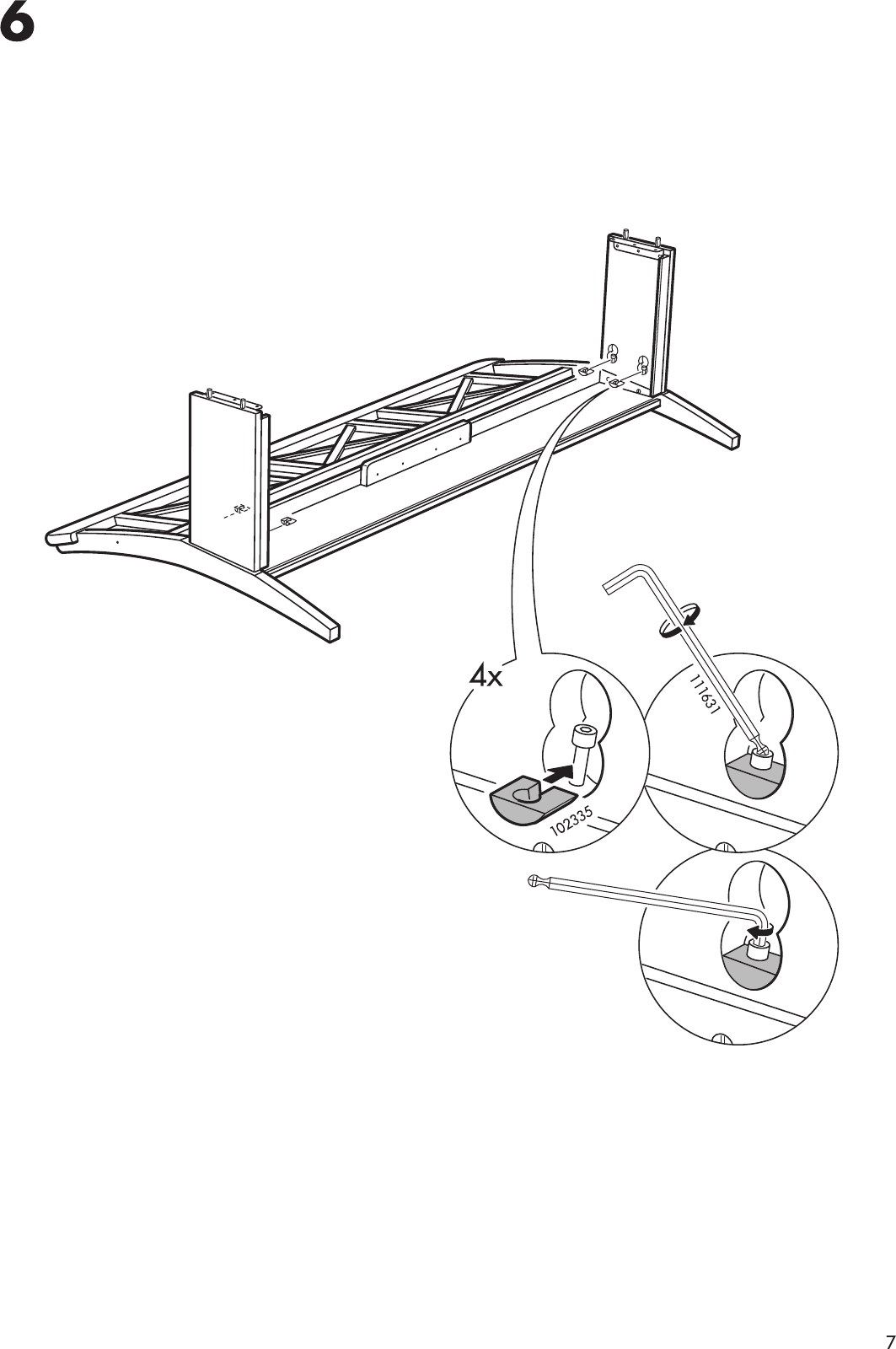 Page 7 of 12 - Ikea Ikea-Ingolf-Bench-Assembly-Instruction